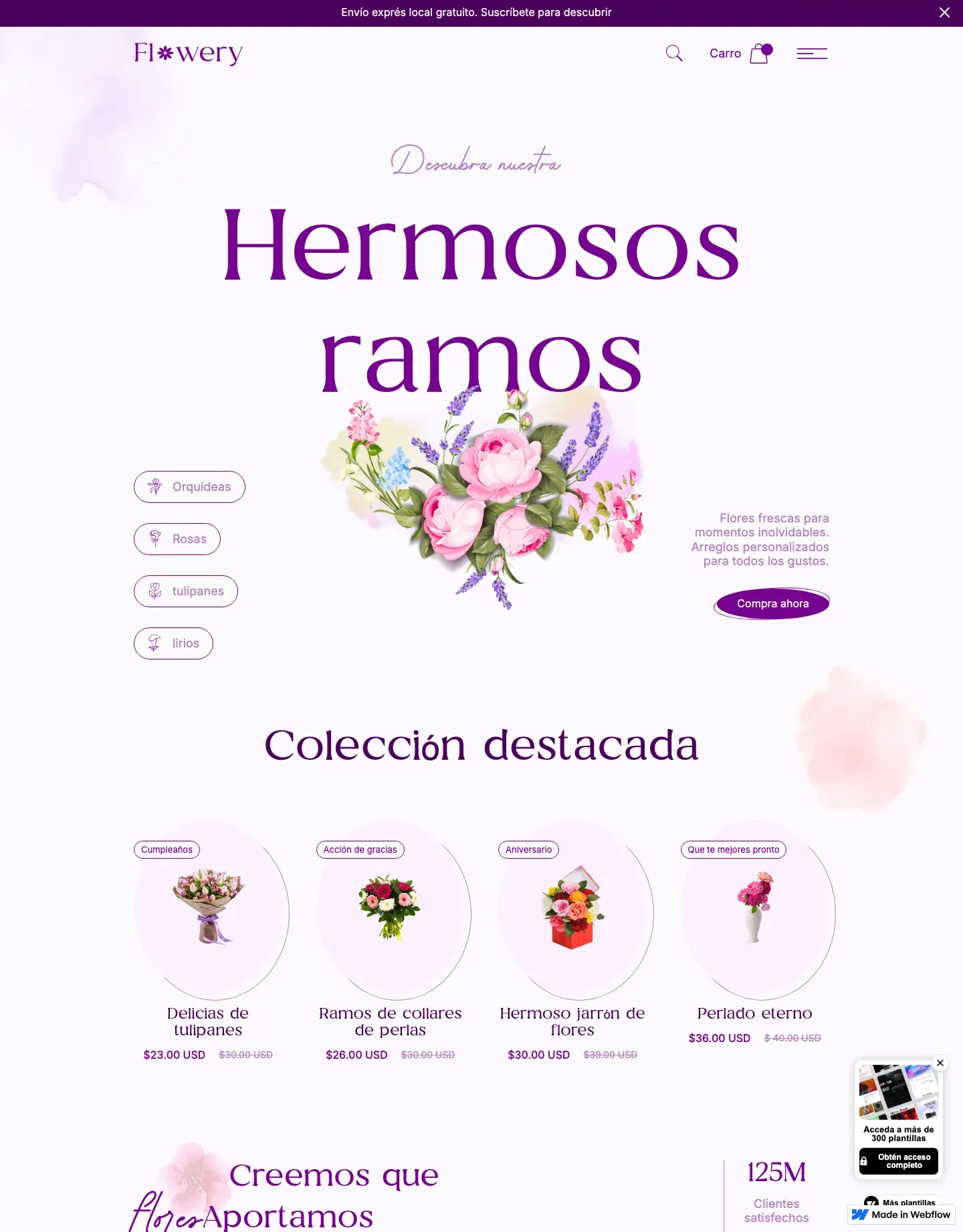 Diseño de página web para fotografía y eventos