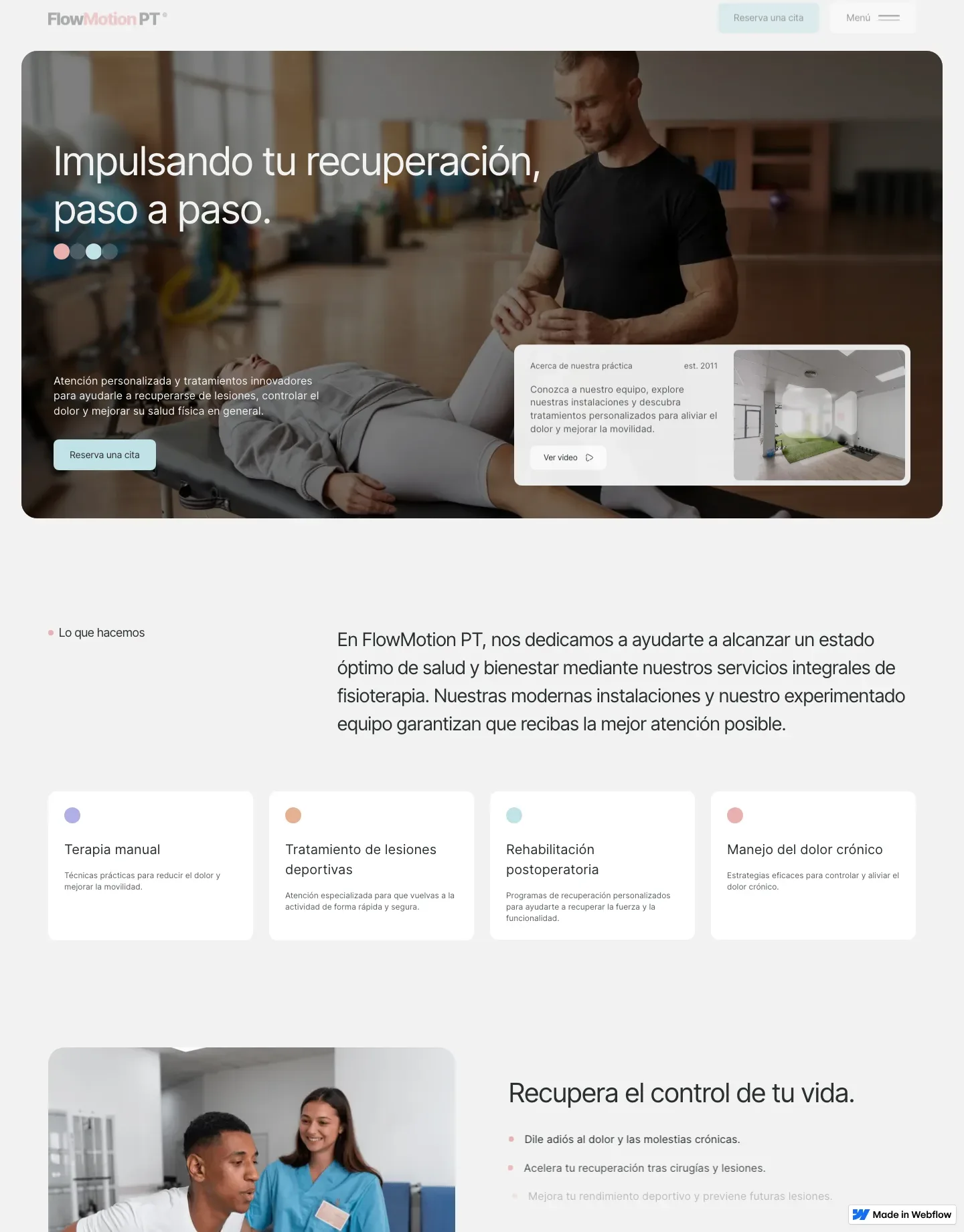 Diseño de página web para salud y bienestar