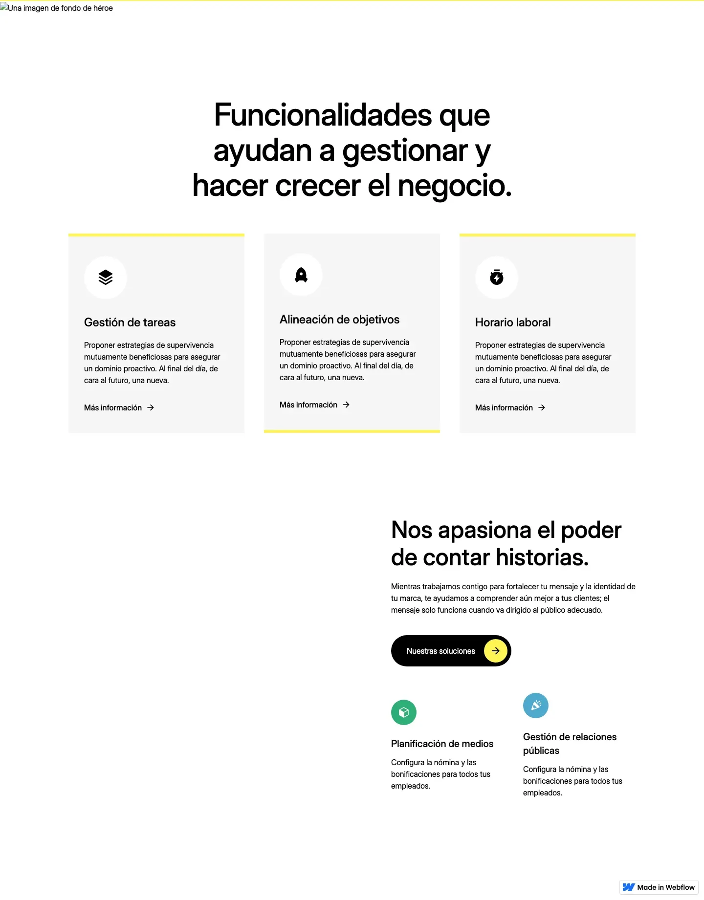 Diseño de página web para landing pages