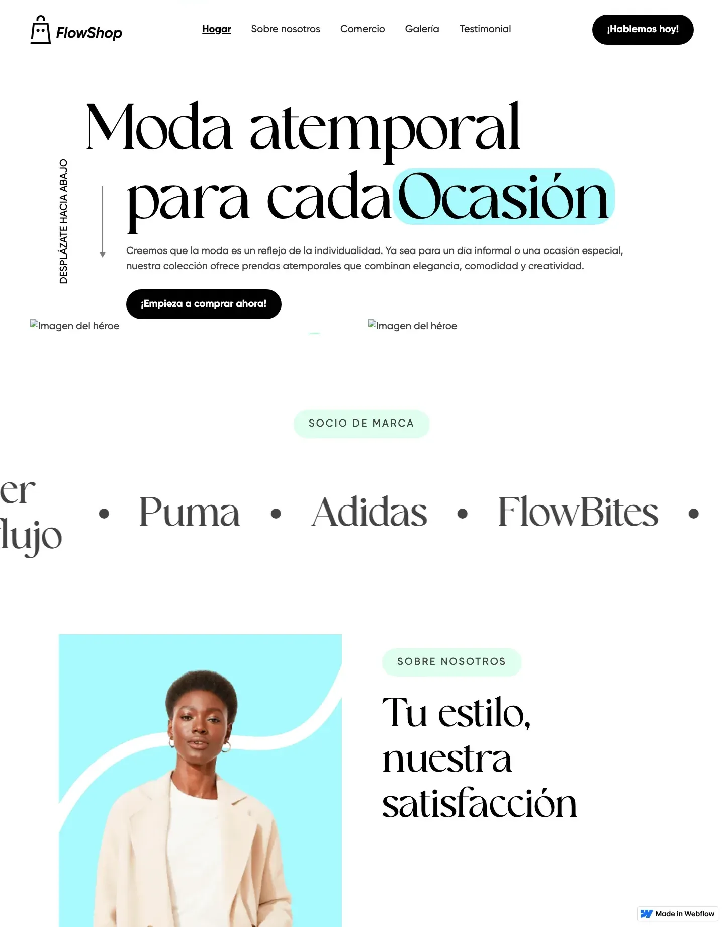 Diseño de página web para tienda en línea