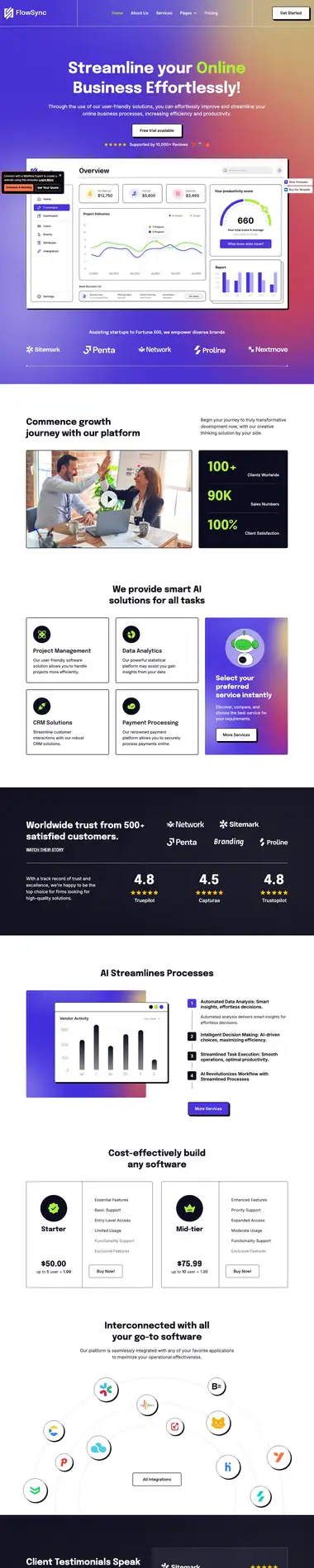 Diseño de página web para landing pages