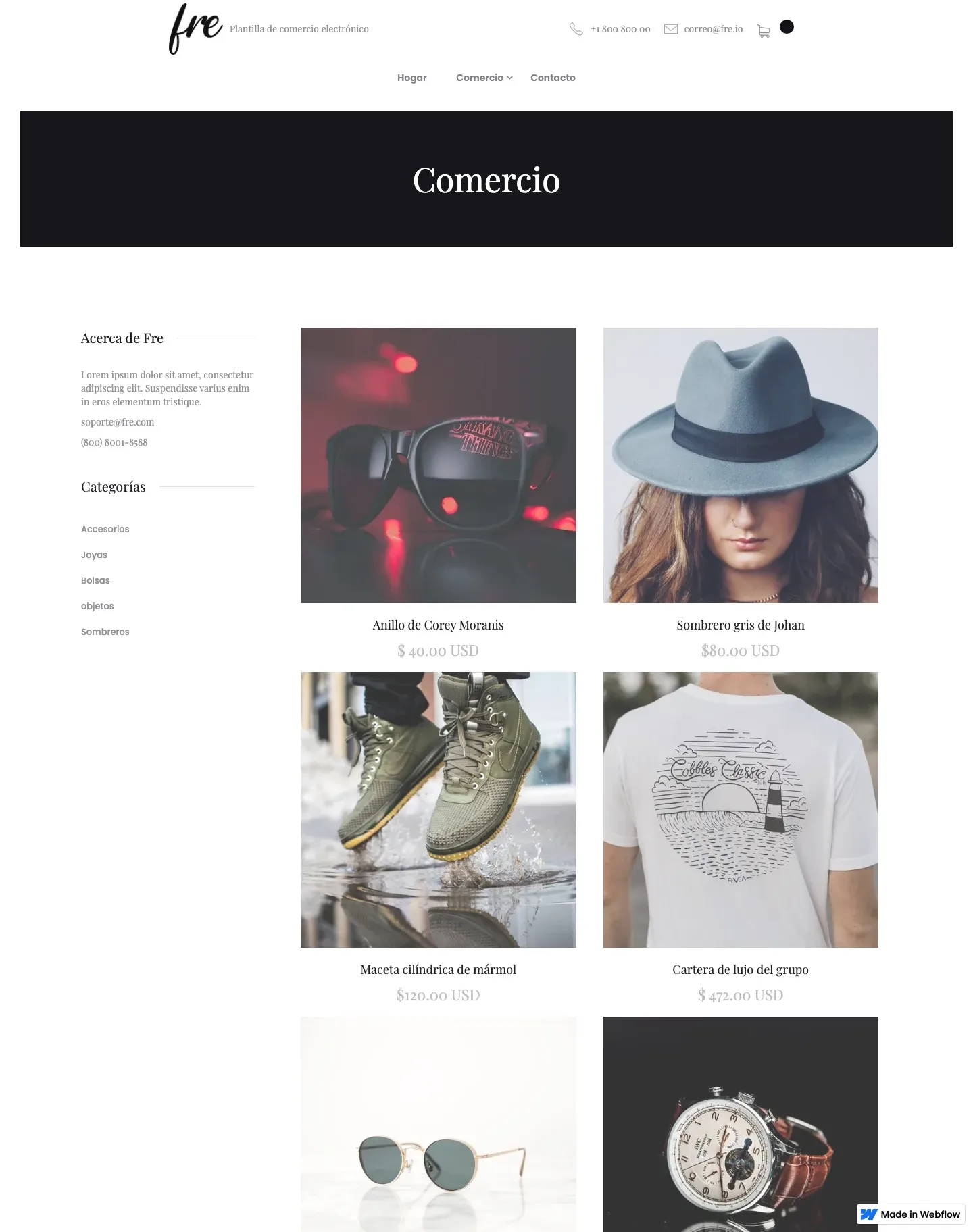 Diseño de página web para tienda en línea