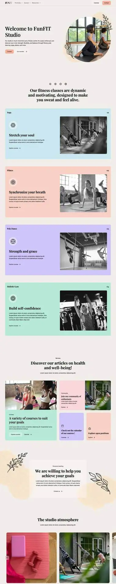 Diseño de página web para gimnasios