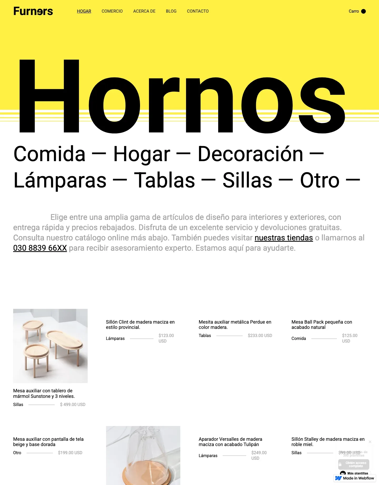 Diseño de página web para tienda en línea