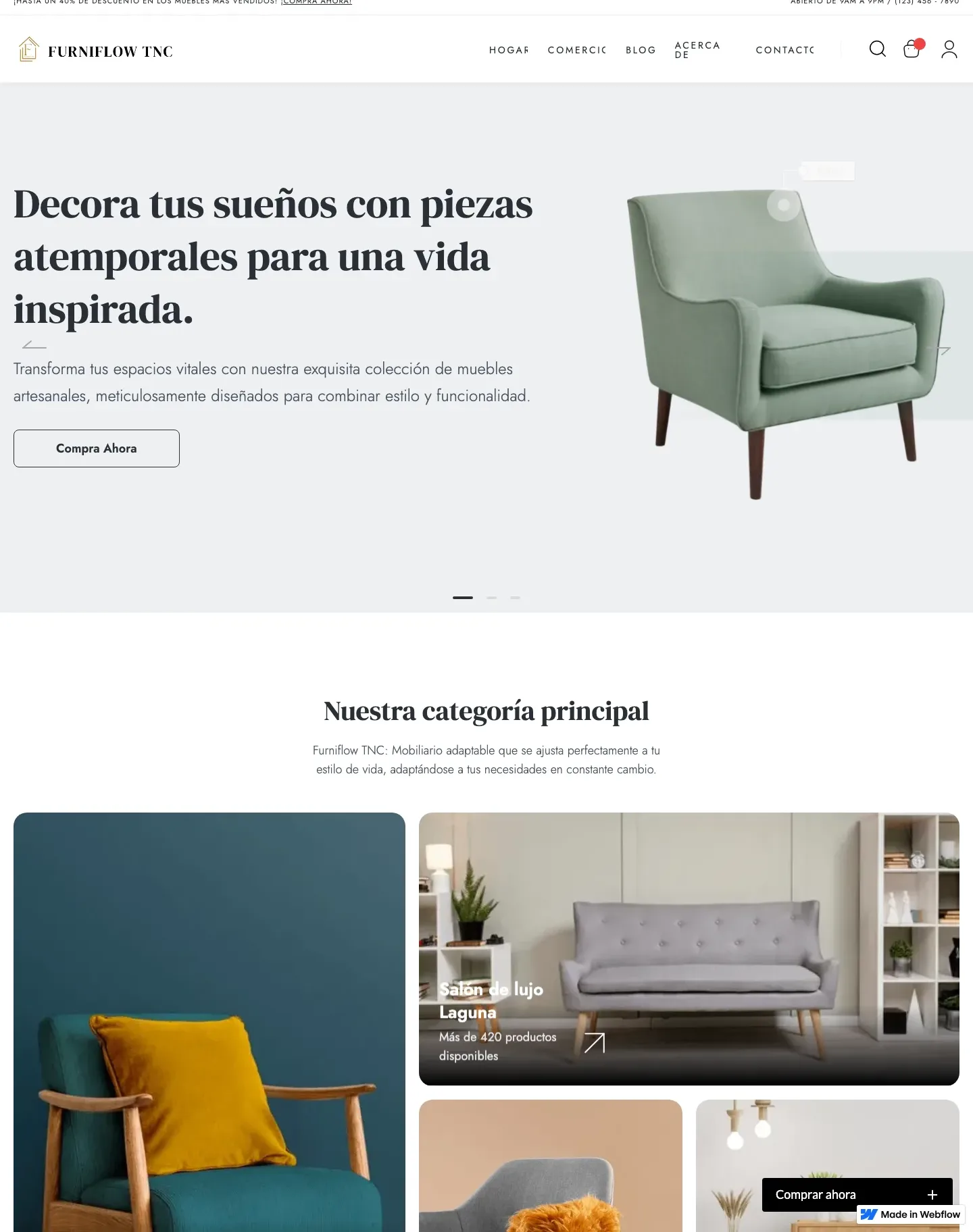 Diseño de página web para tienda en línea