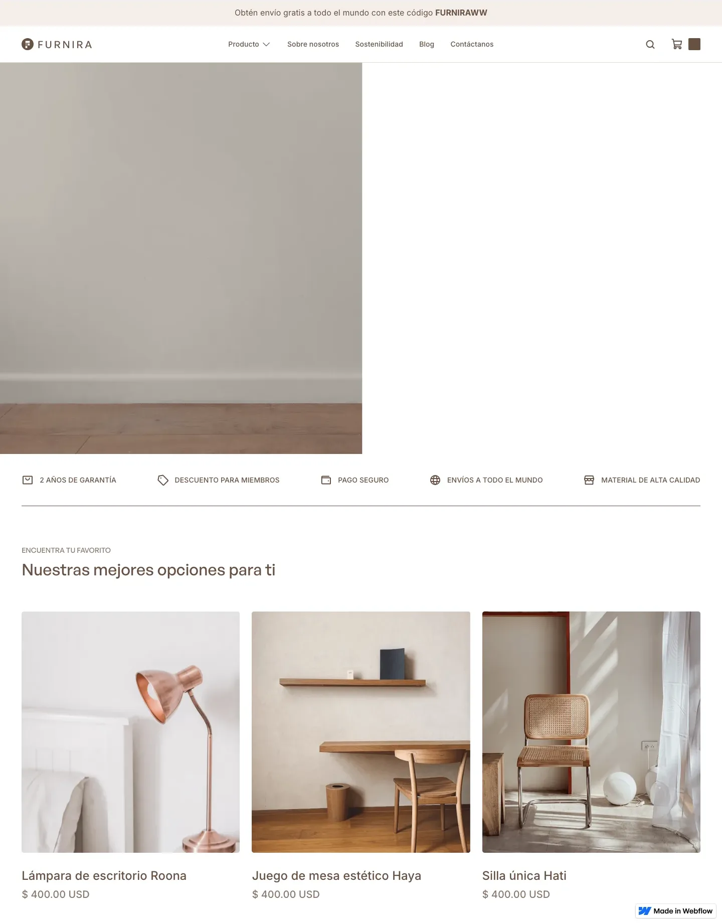 Diseño de página web para tienda en línea