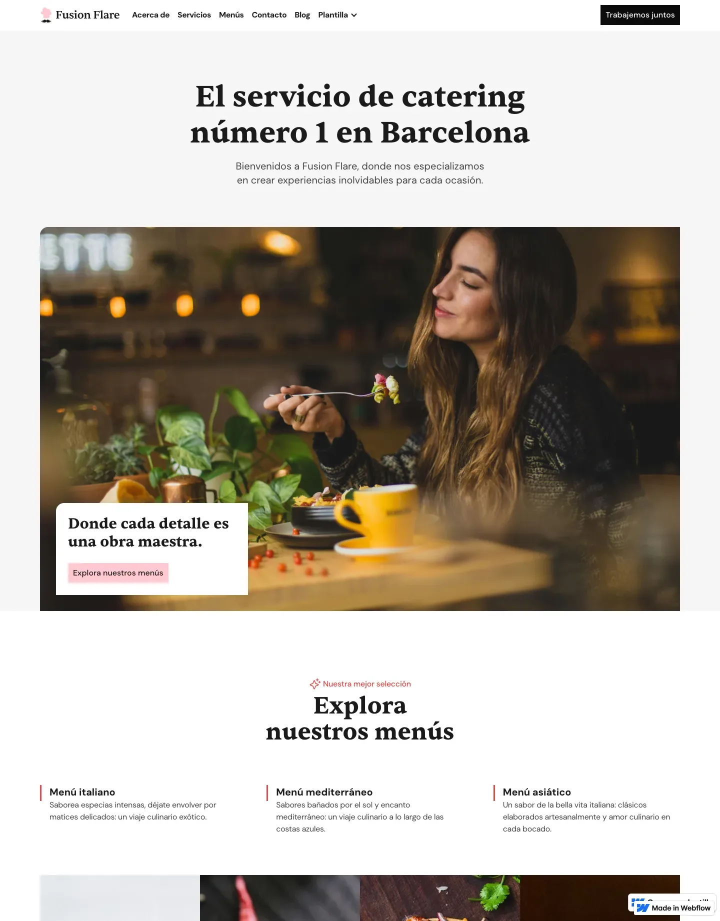 Diseño de página web para restaurantes y cafés