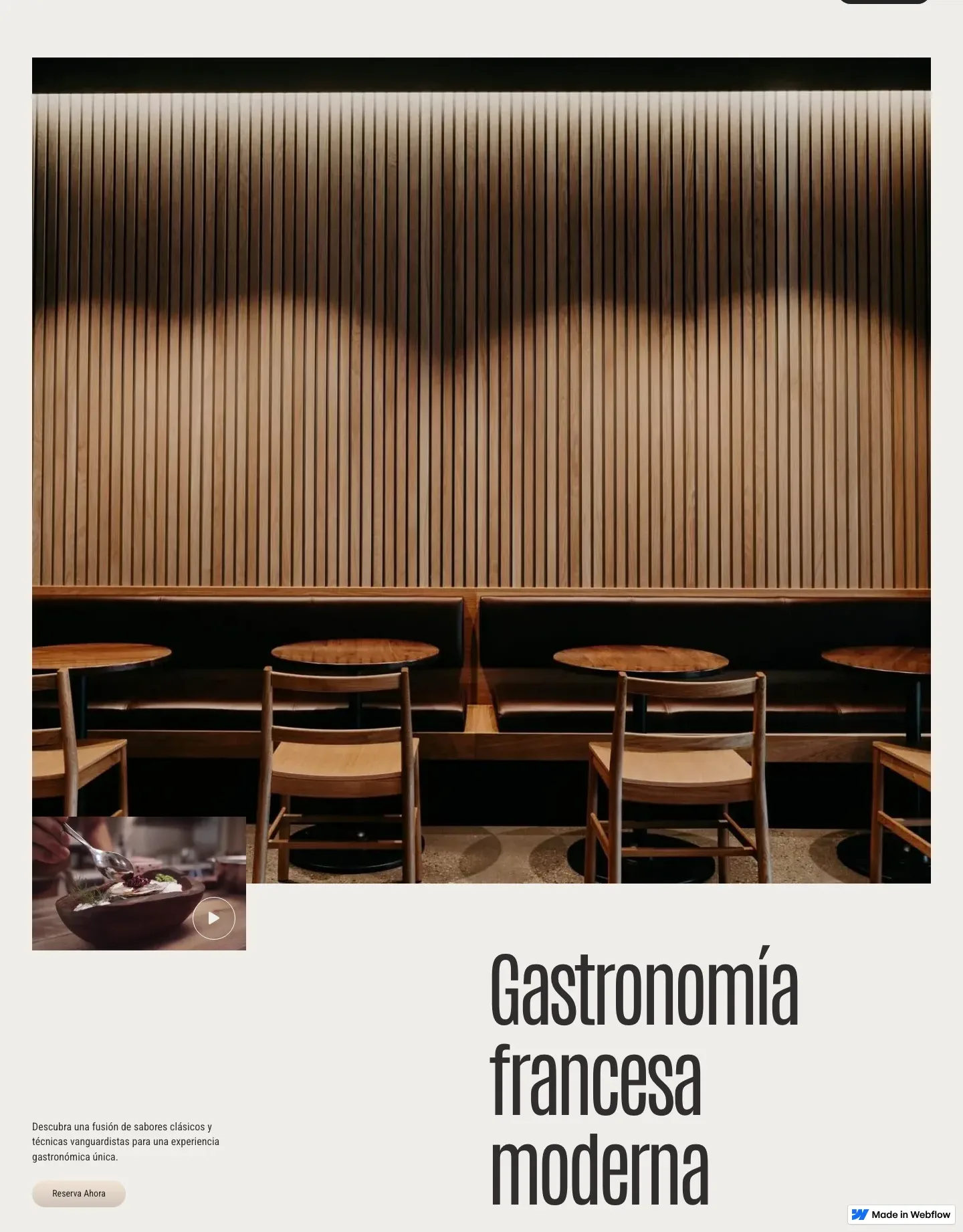 Diseño de página web para restaurantes y cafés