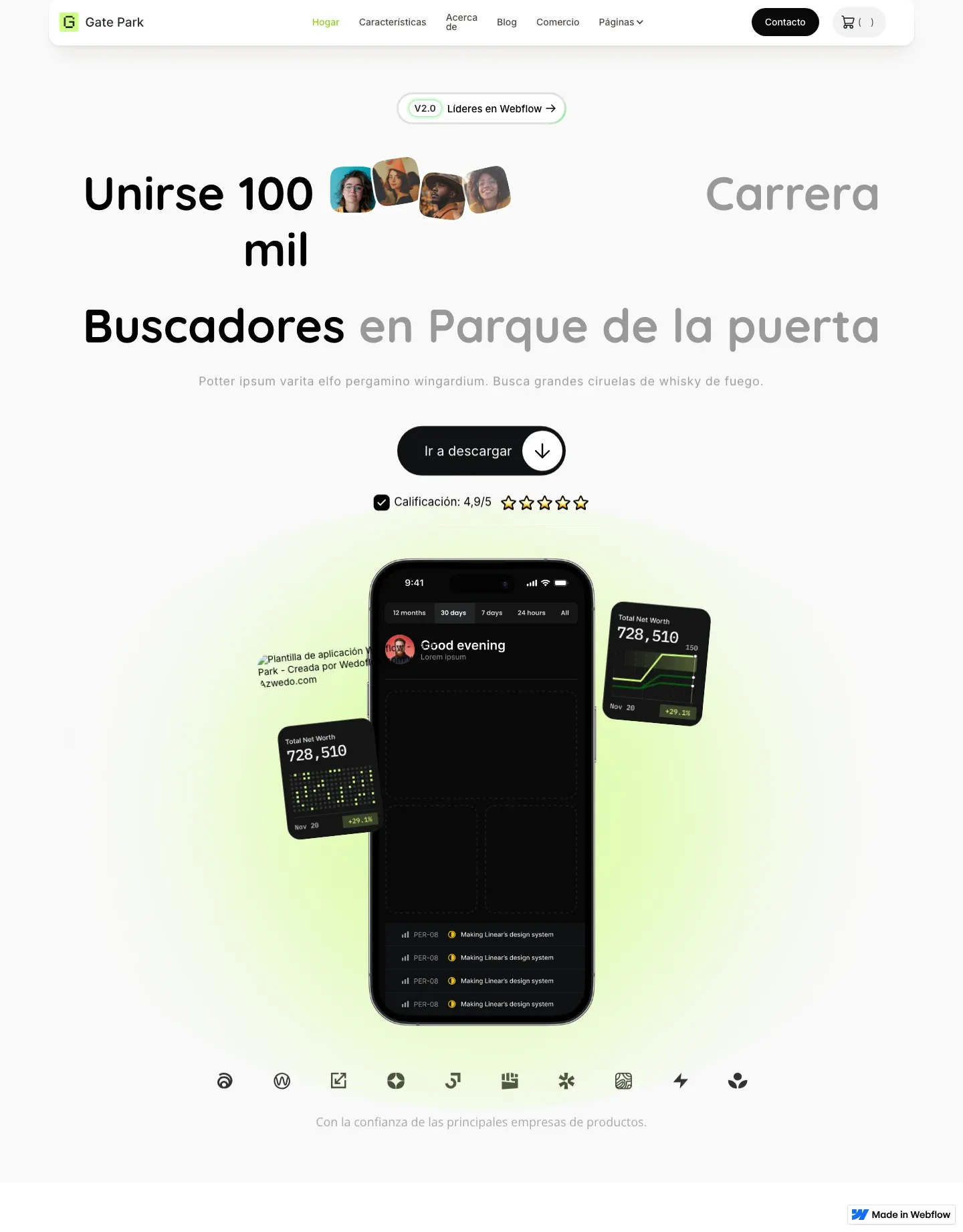 Diseño de página web para landing pages