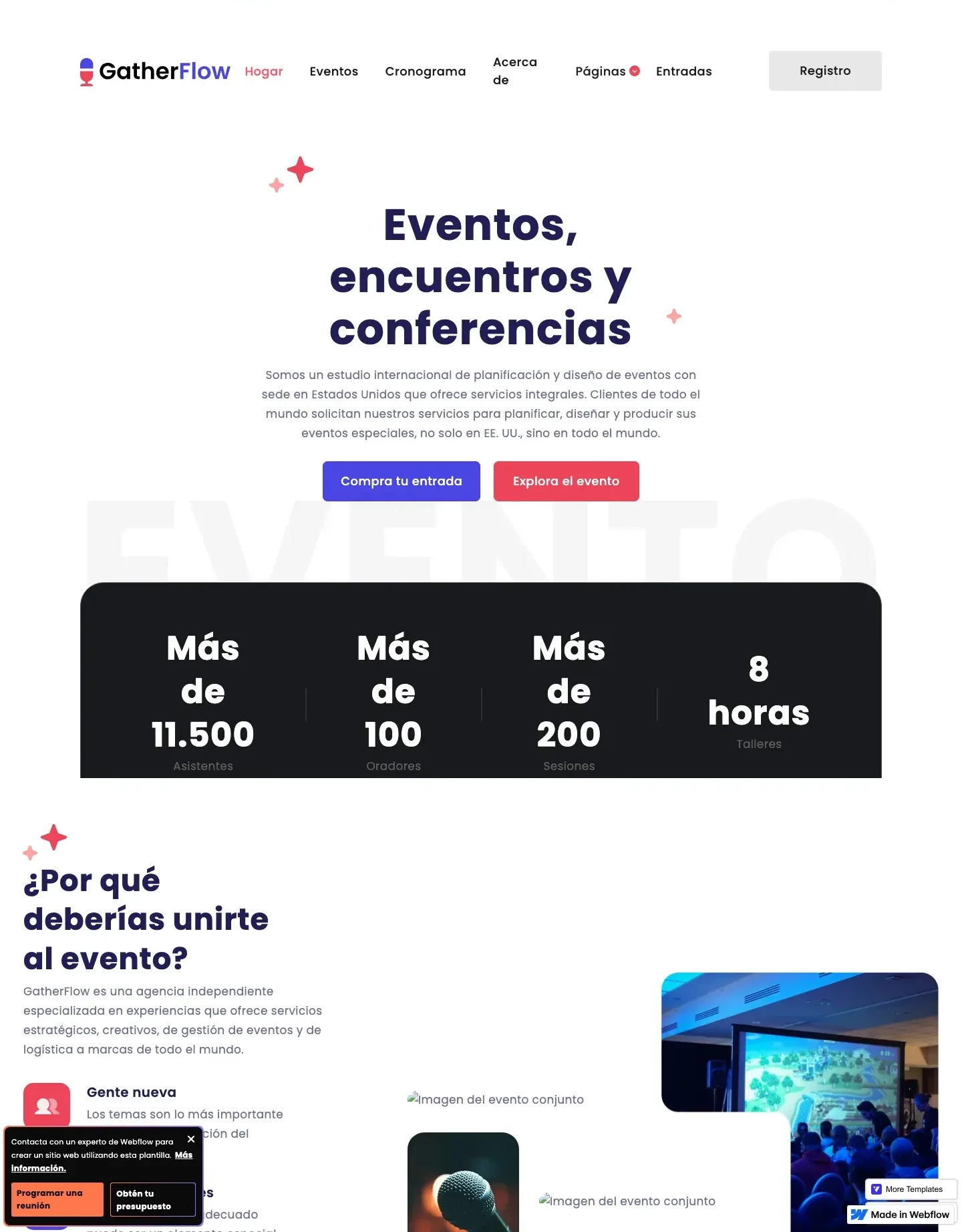 Diseño de página web para fotografía y eventos