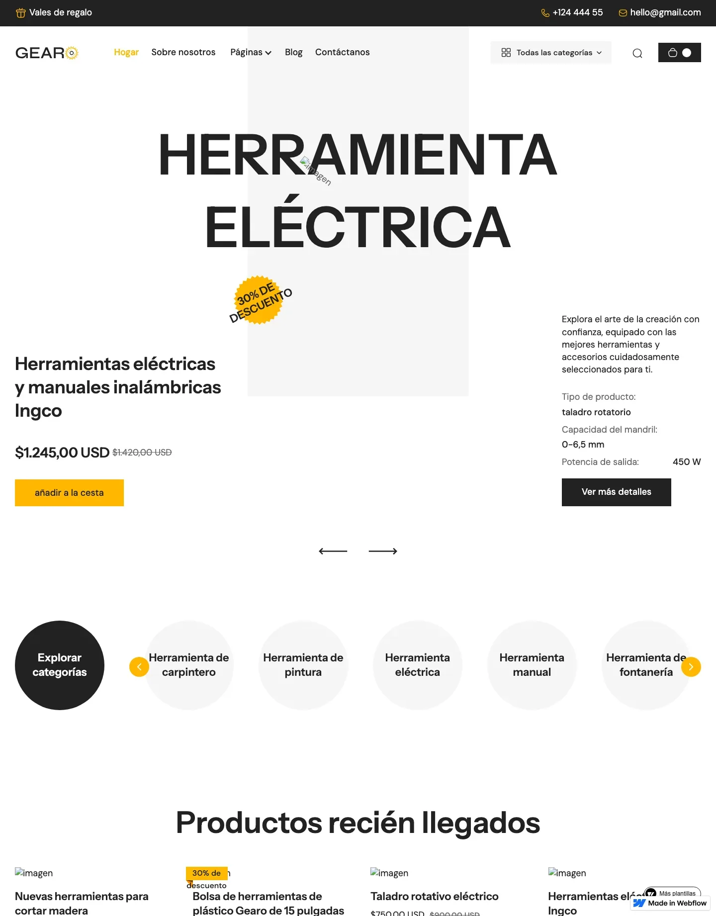 Diseño de página web para tienda en línea