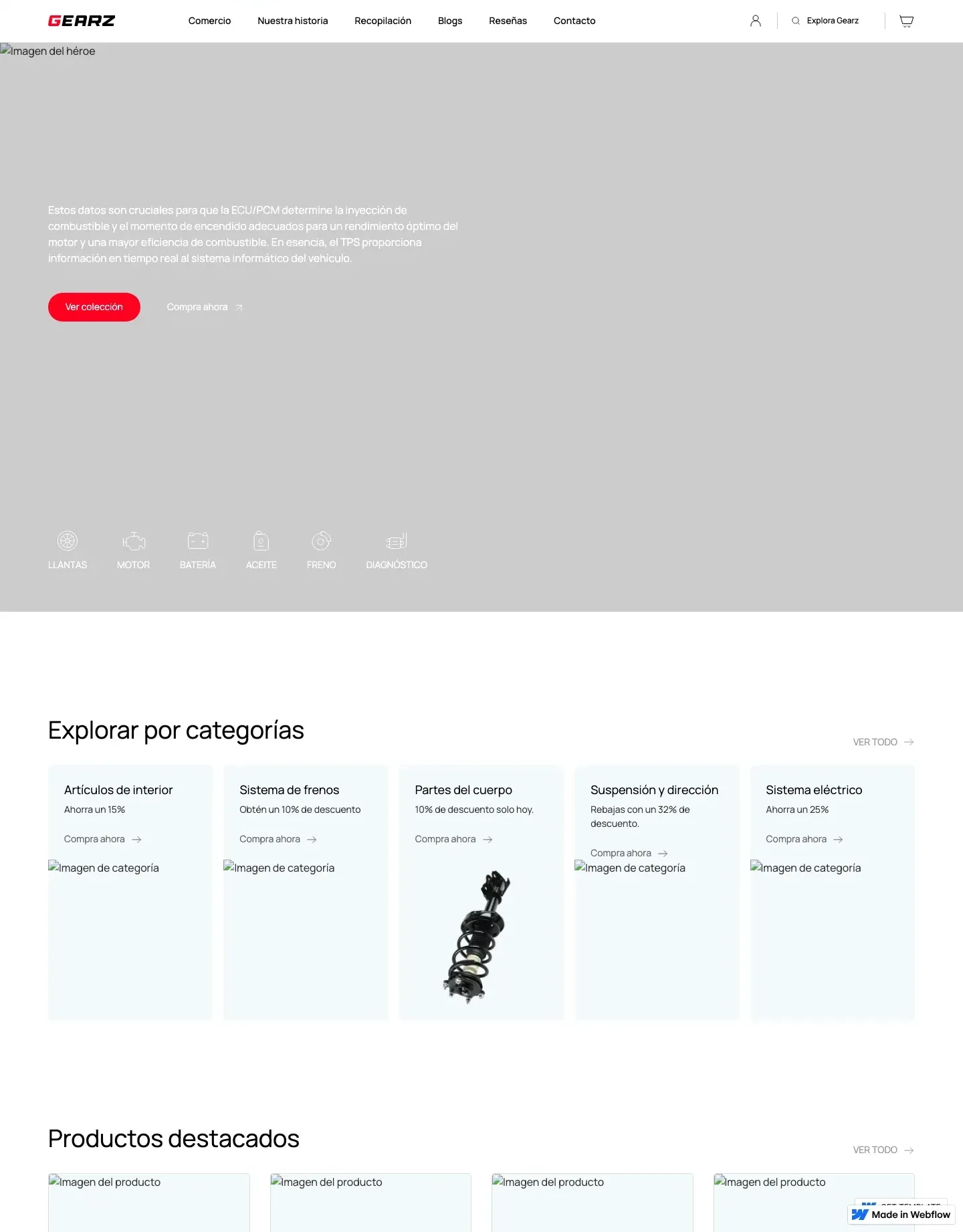 Diseño de página web para talleres y automotriz