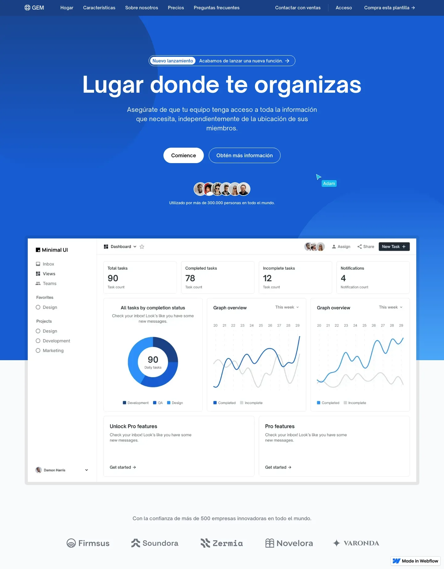 Diseño de página web para landing pages