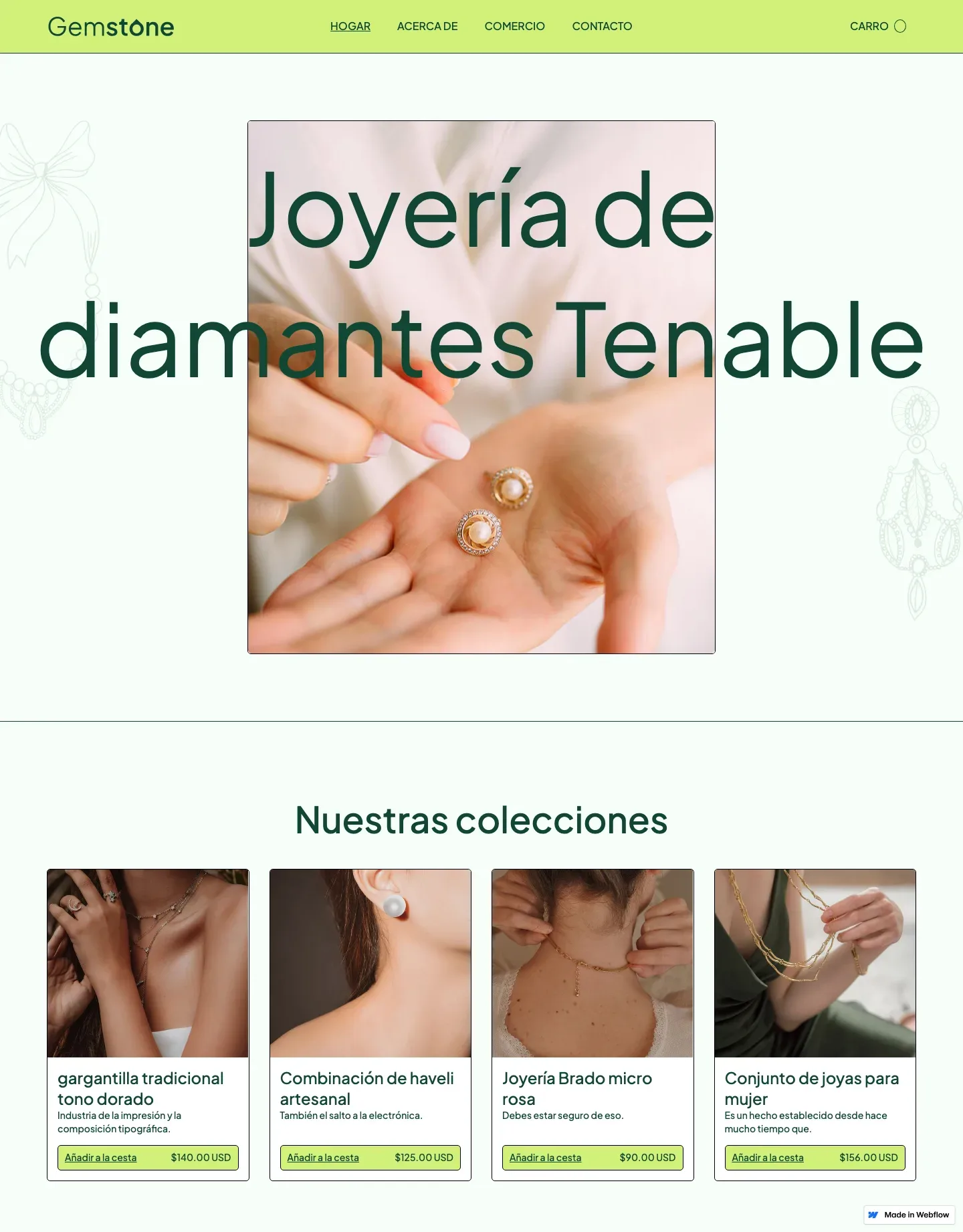 Diseño de página web para tienda en línea