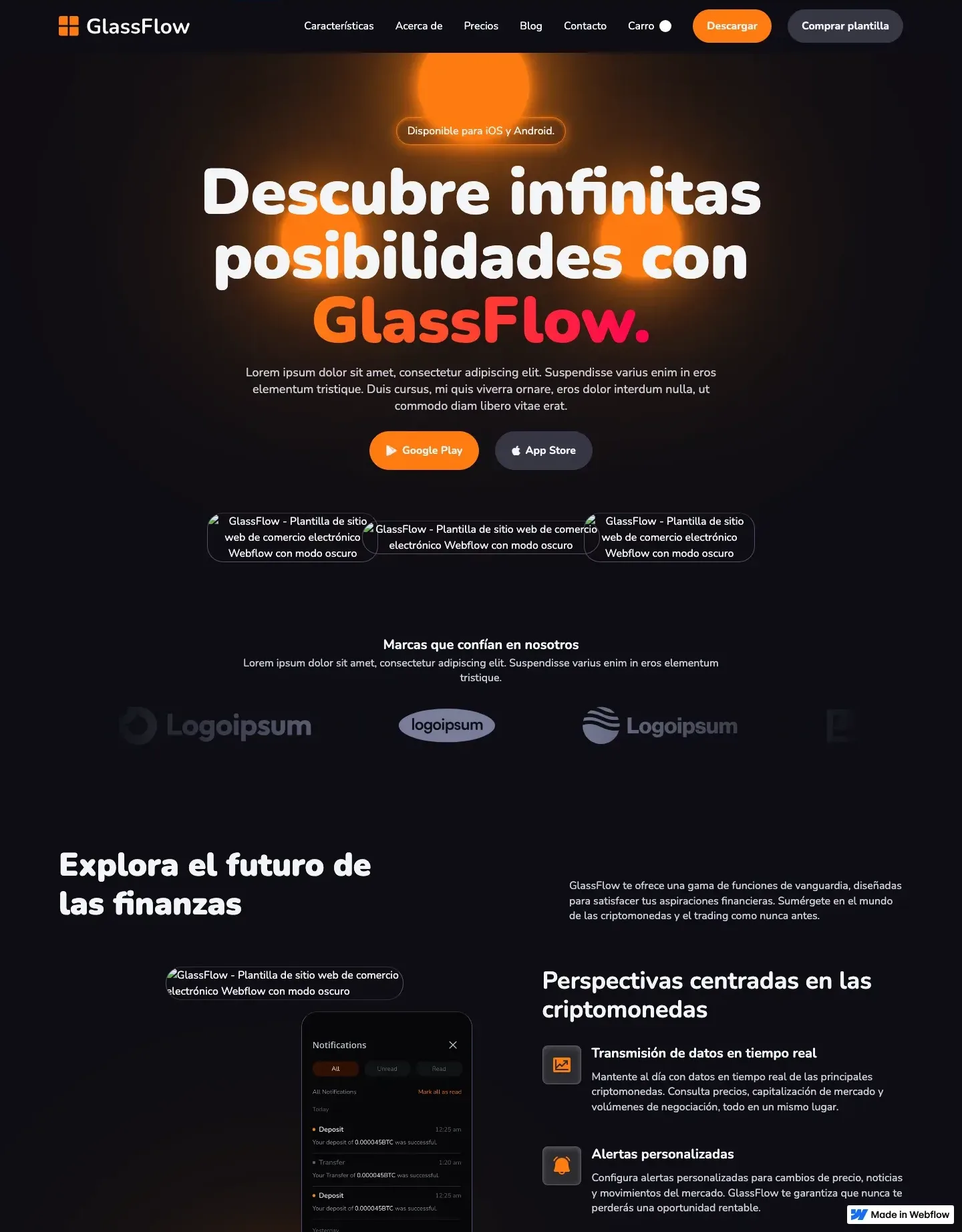 Diseño de página web para landing pages