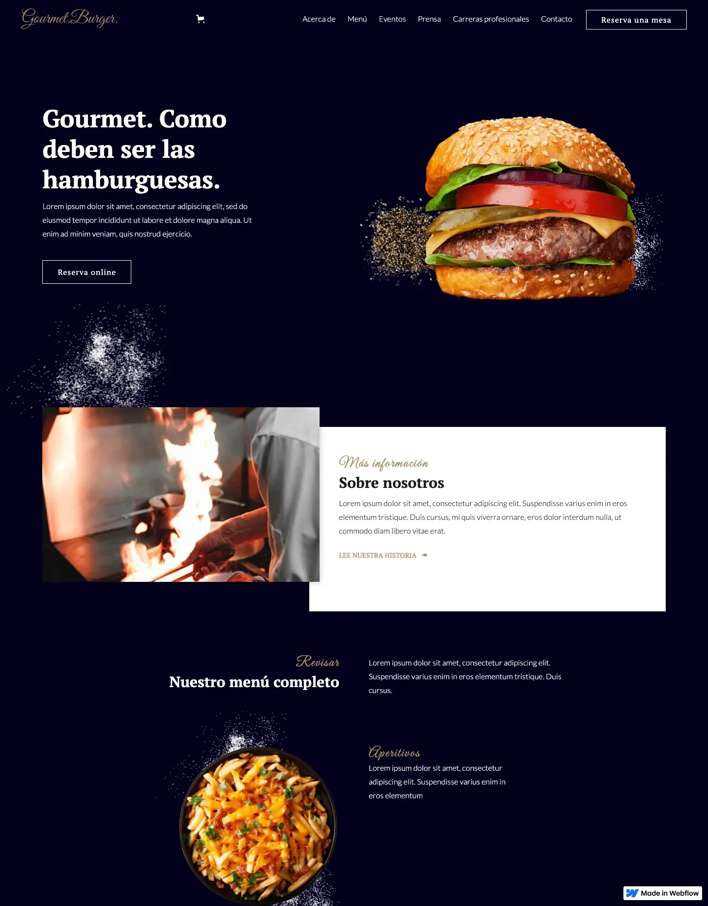 Diseño de página web para restaurantes y cafés