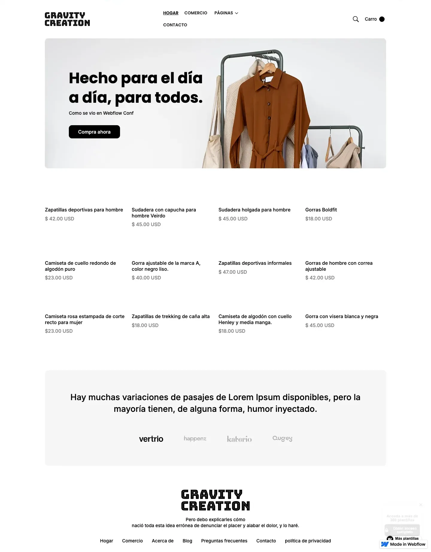 Diseño de página web para tienda en línea