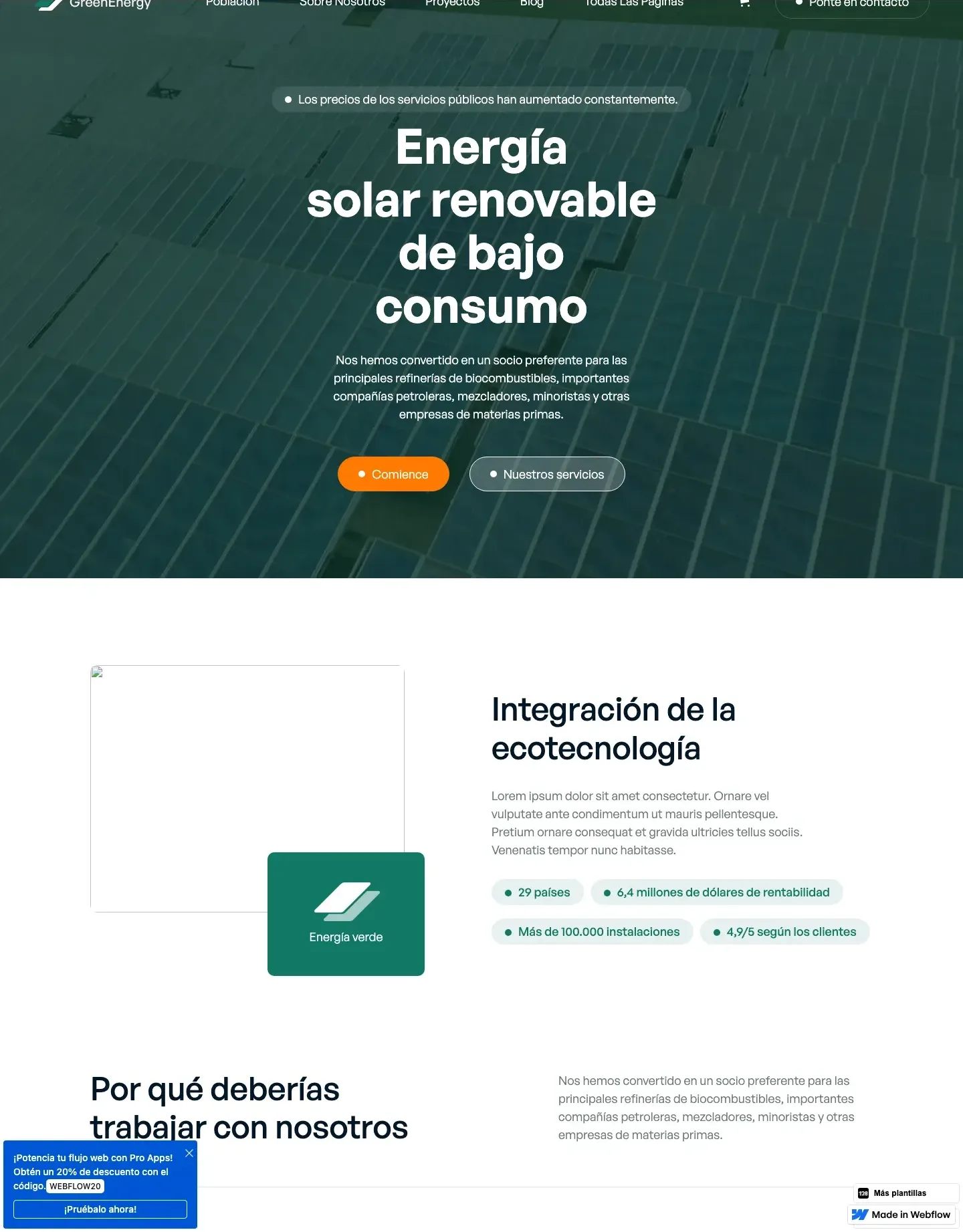 Diseño de página web para servicios y mantenimiento