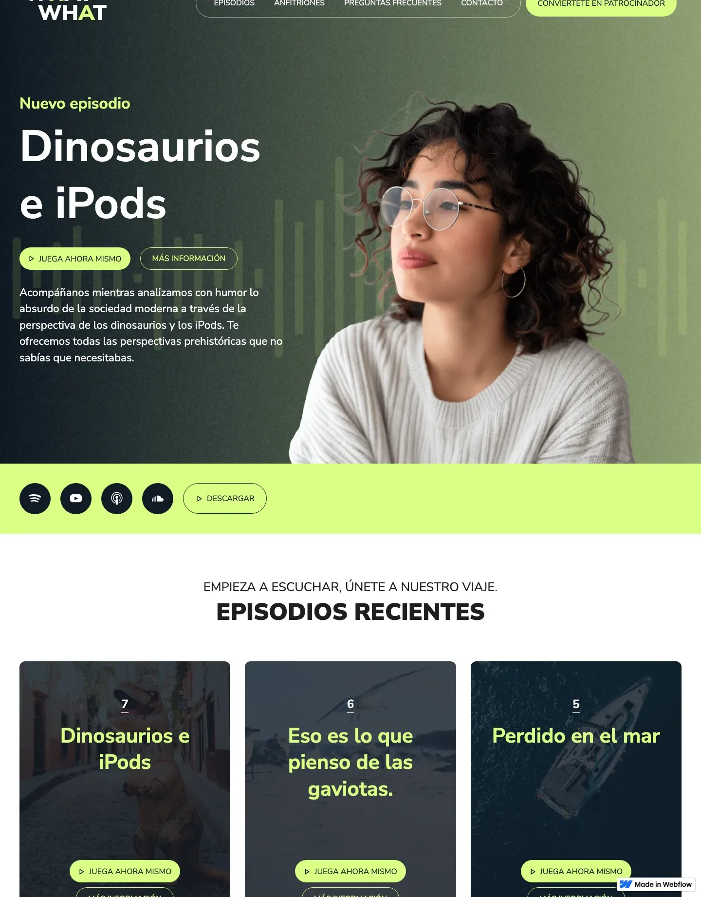 Diseño de página web para música y entretenimiento