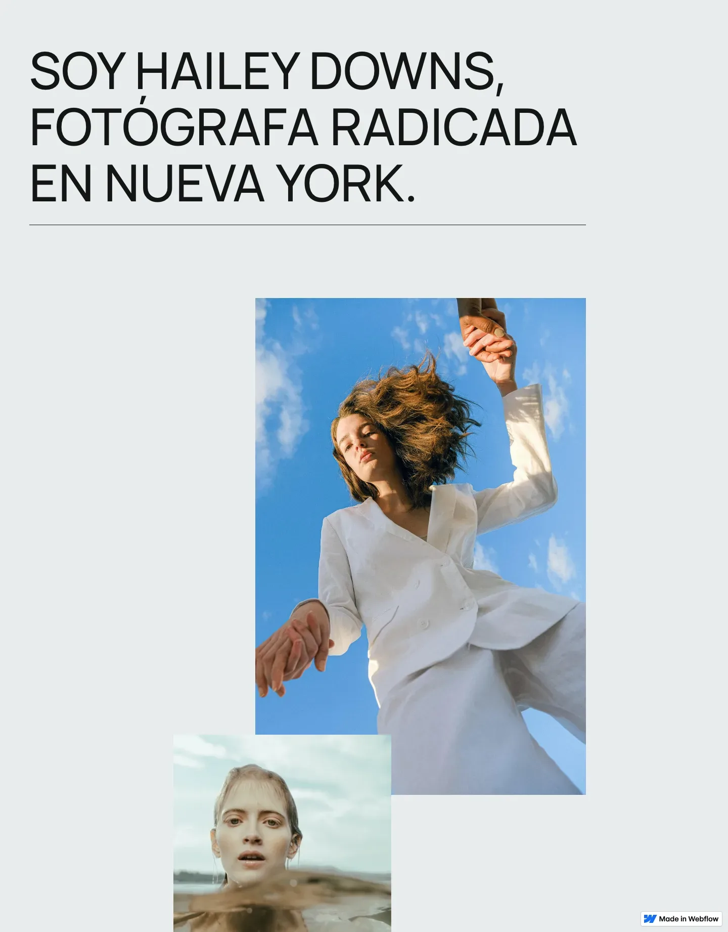 Diseño de página web para fotografía y eventos