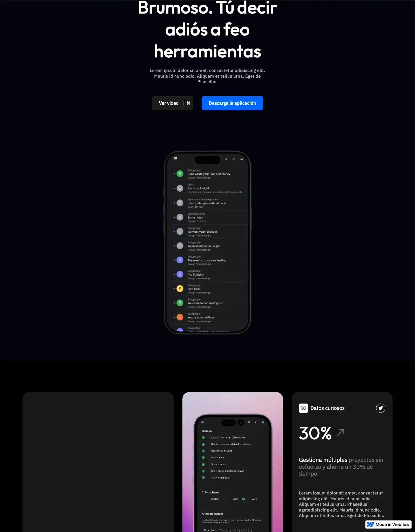 Diseño de página web para landing pages