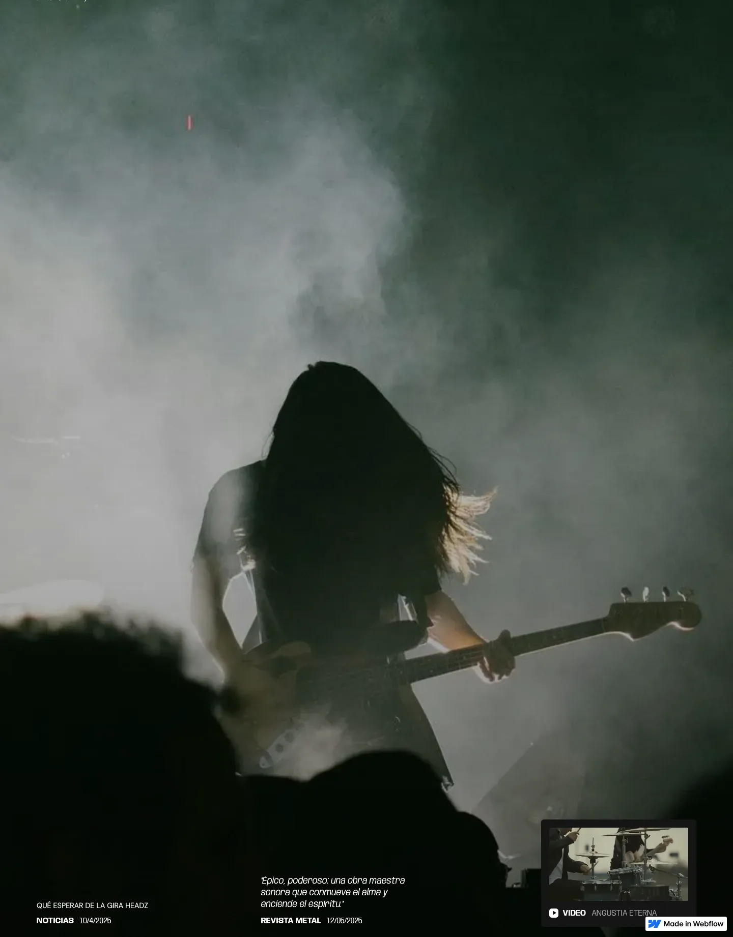 Diseño de página web para música y entretenimiento