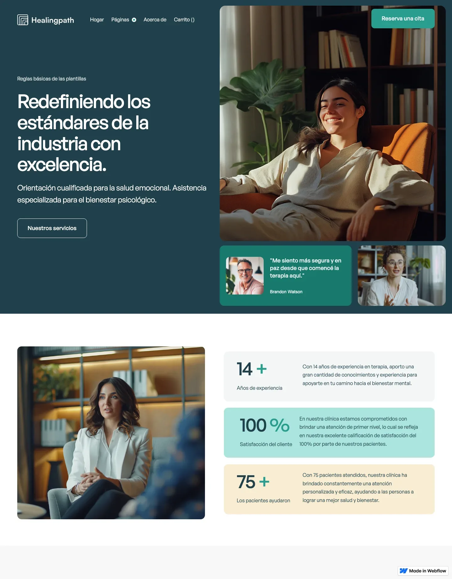 Diseño de página web para salud y bienestar