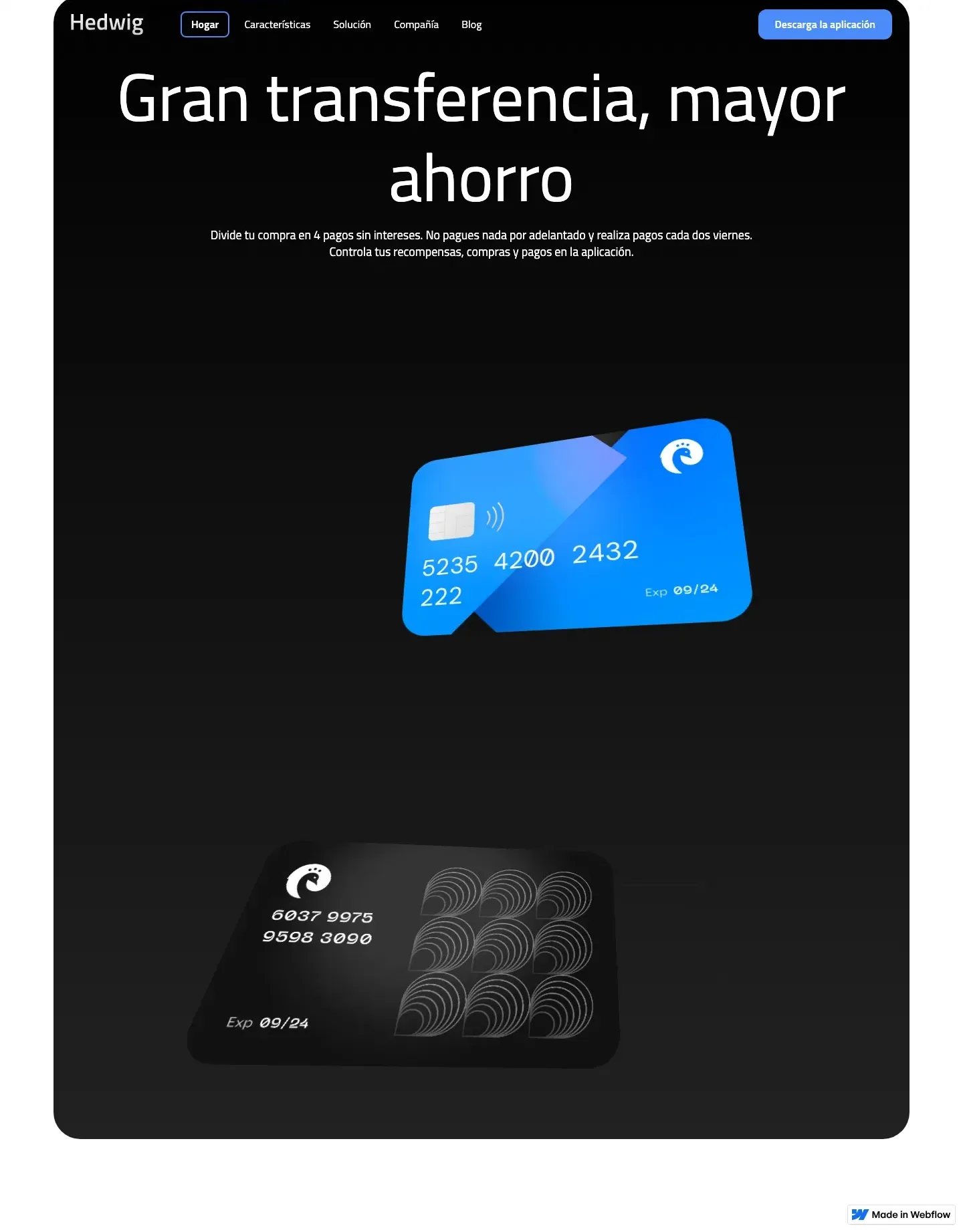 Diseño de página web para finanzas y seguros