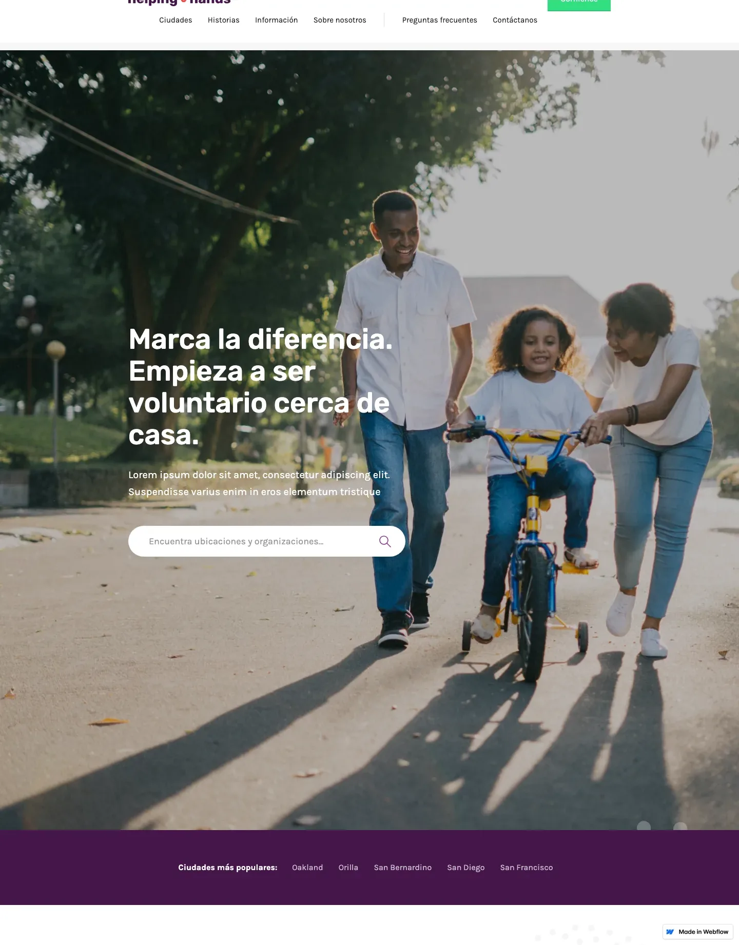 Diseño de página web para ong e iglesias