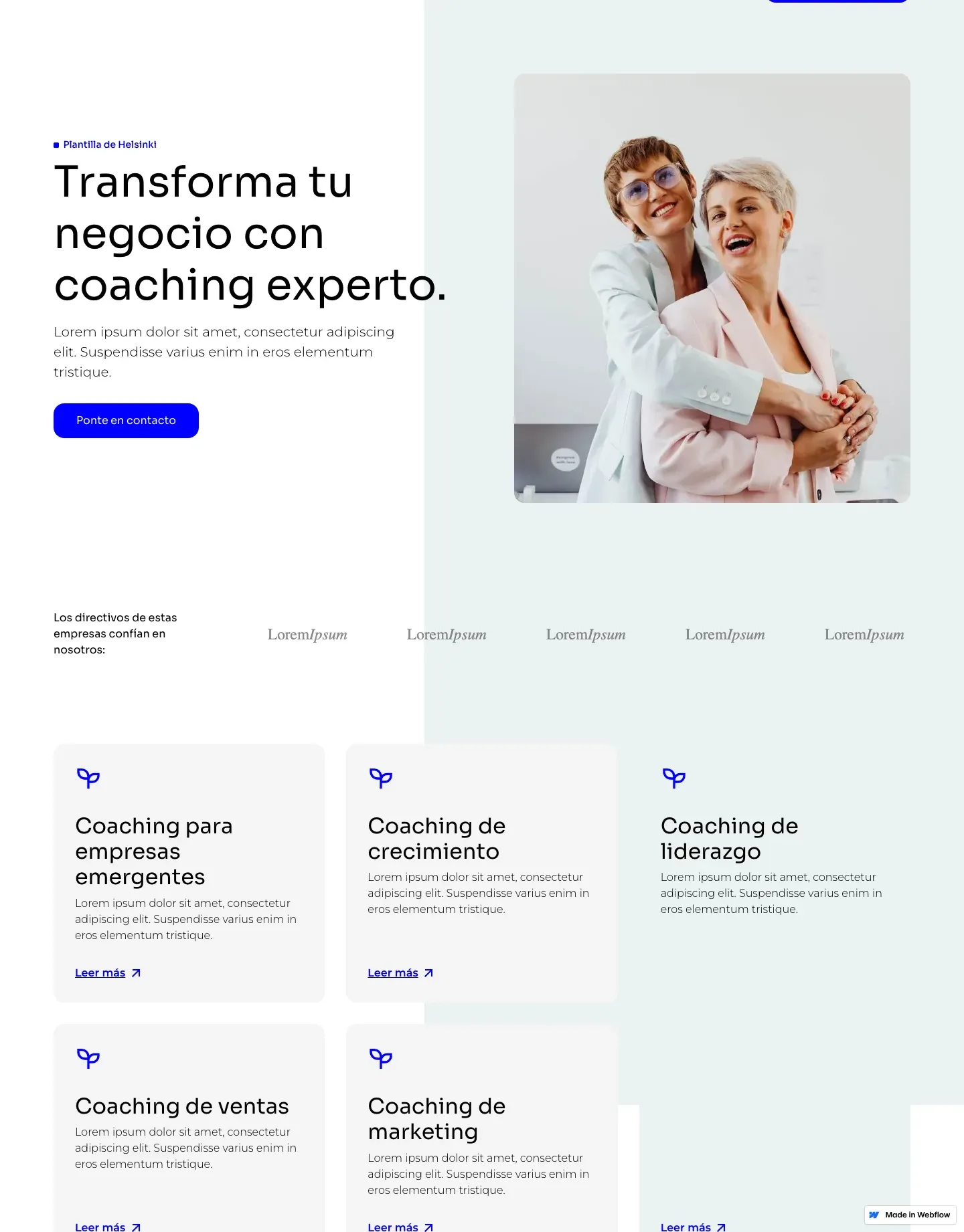 Diseño de página web para consultoría y coaching
