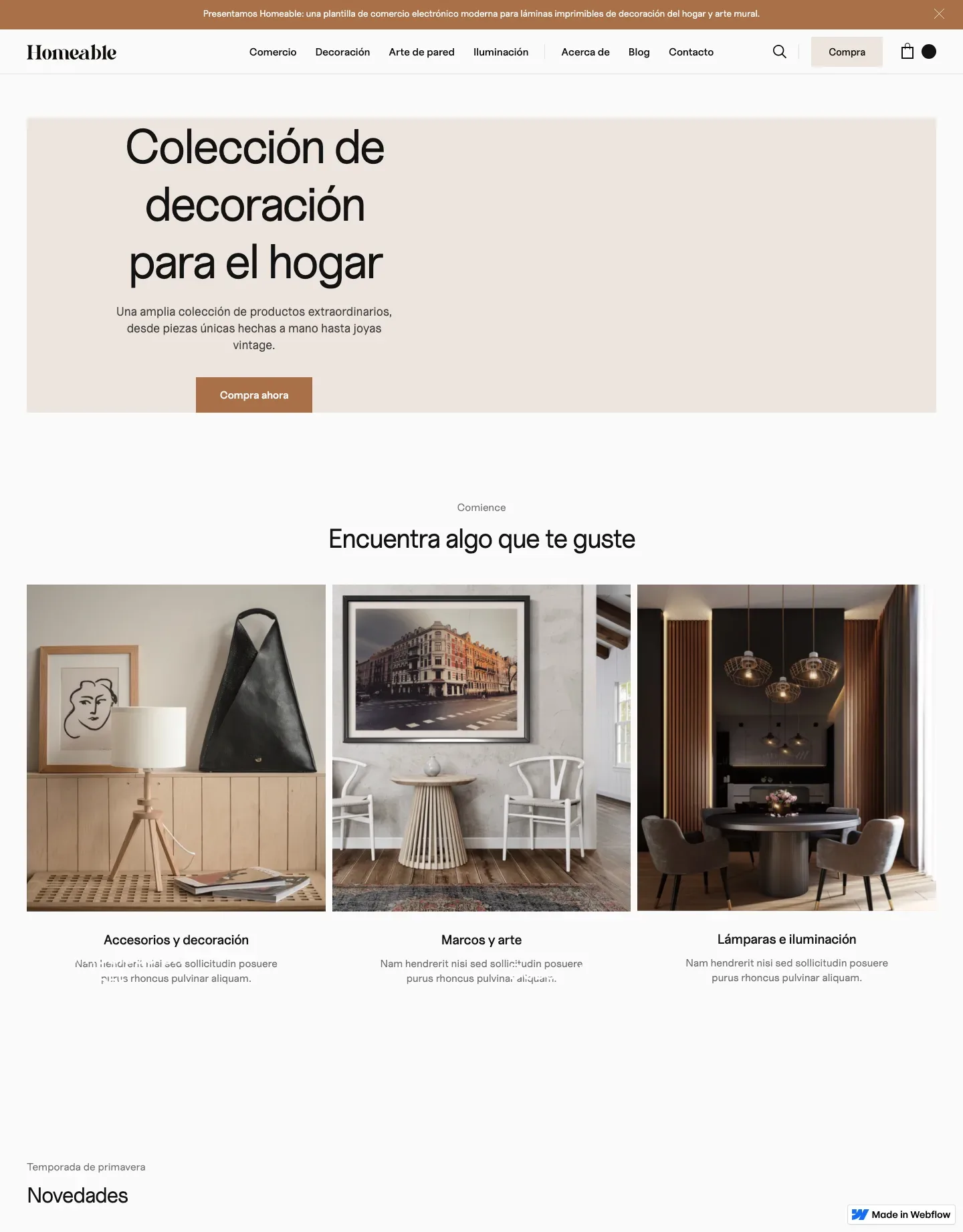 Diseño de página web para tienda en línea