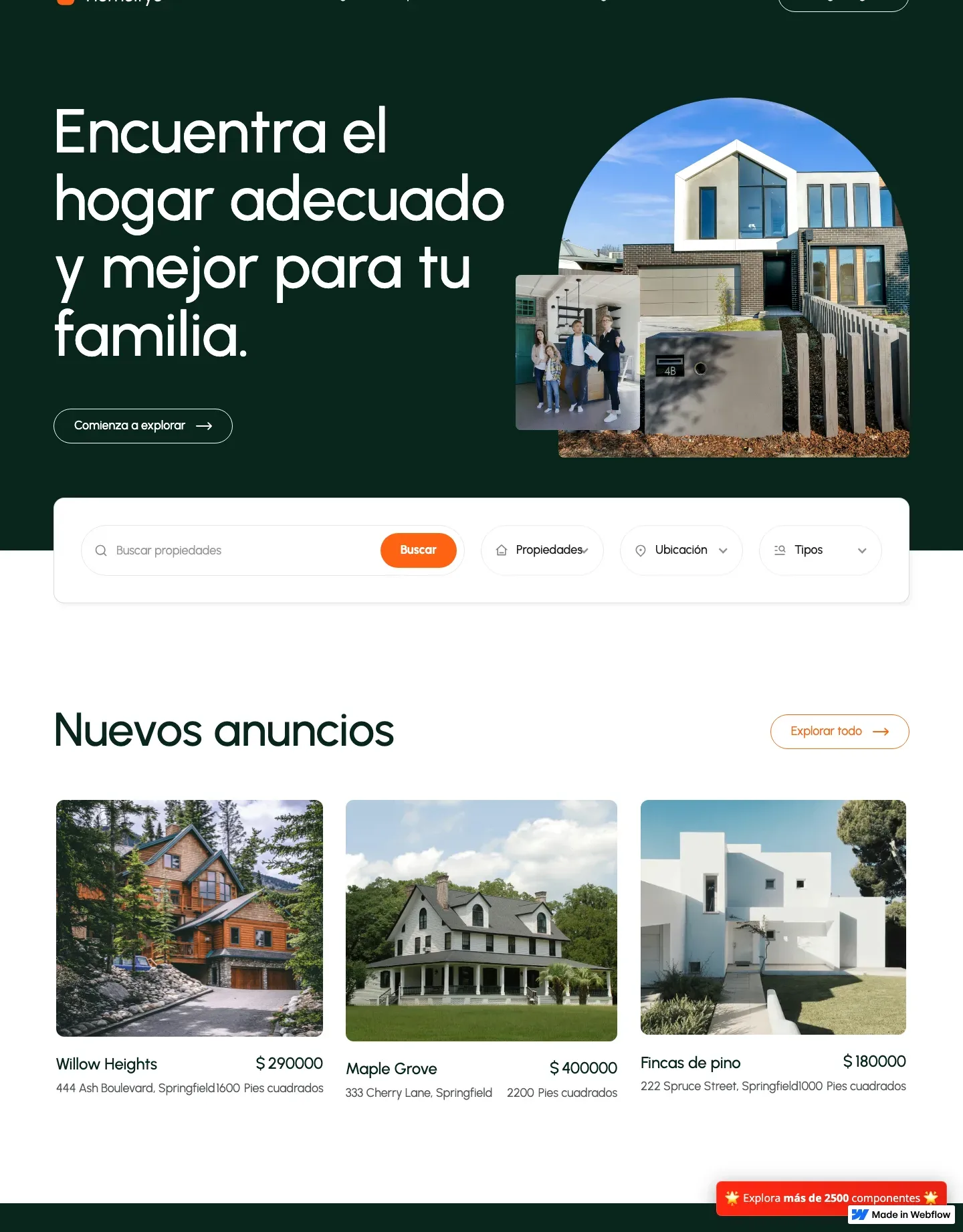 Diseño de página web para inmobiliarias