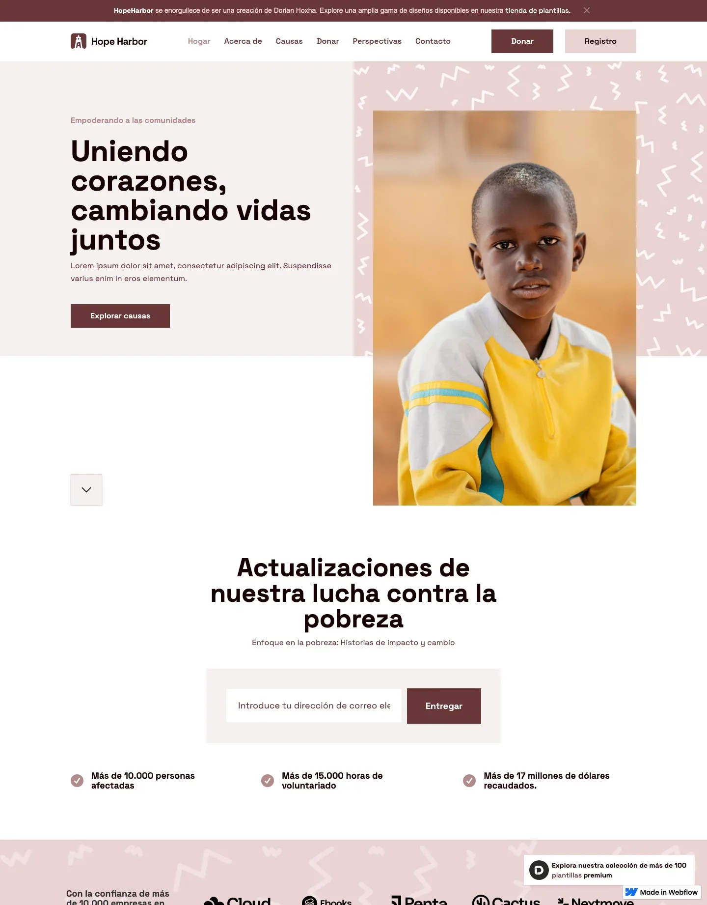 Diseño de página web para ong e iglesias