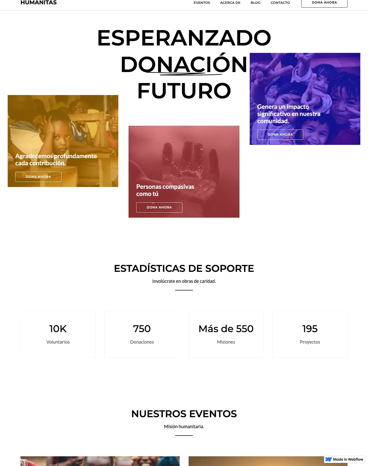 Diseño de página web para ong e iglesias