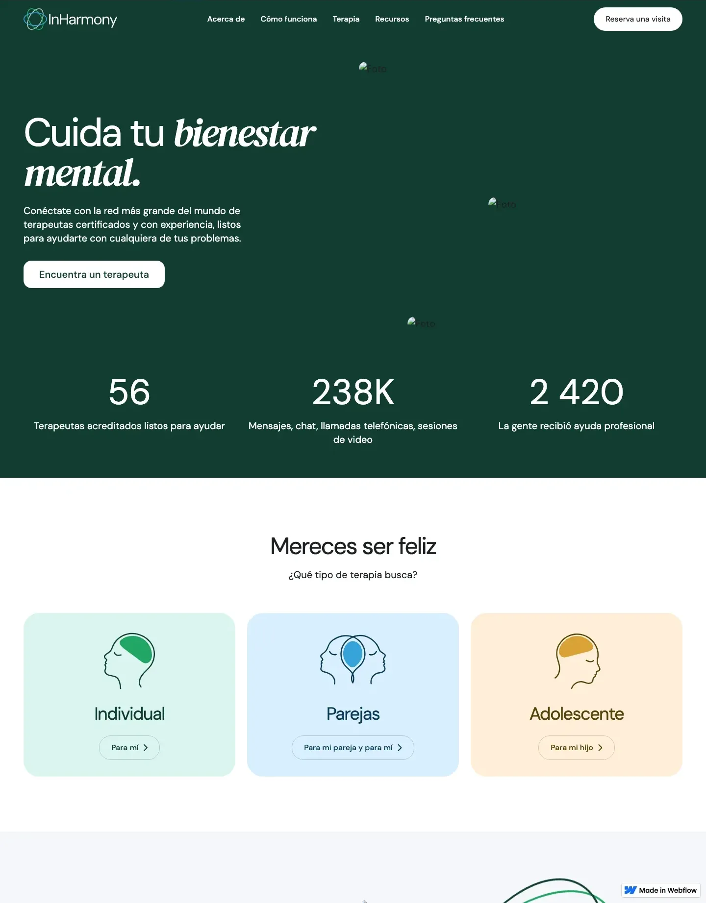 Diseño de página web para salud y bienestar
