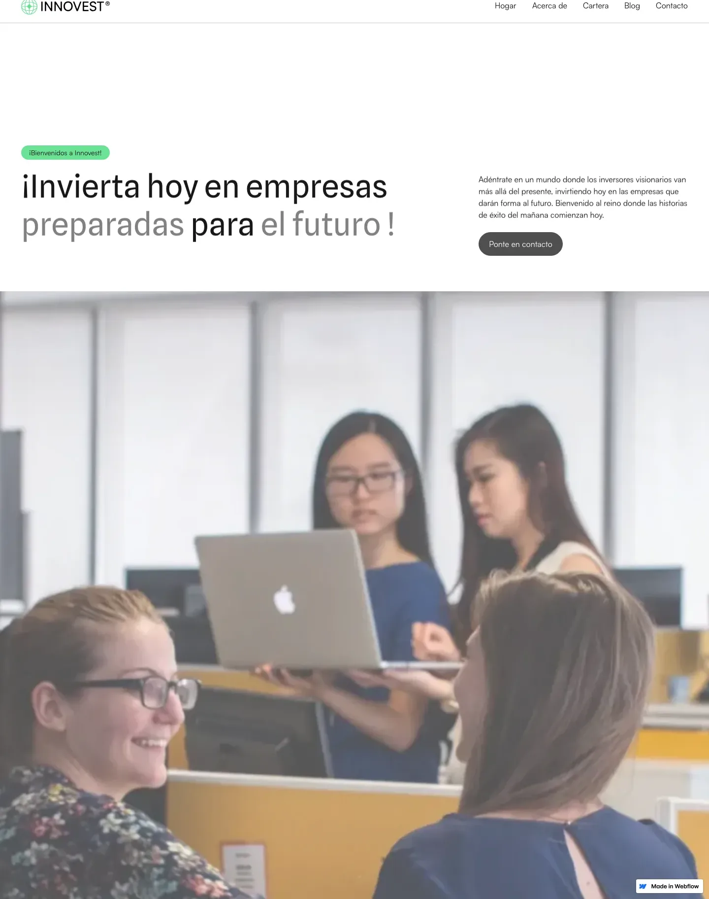 Diseño de página web para finanzas y seguros