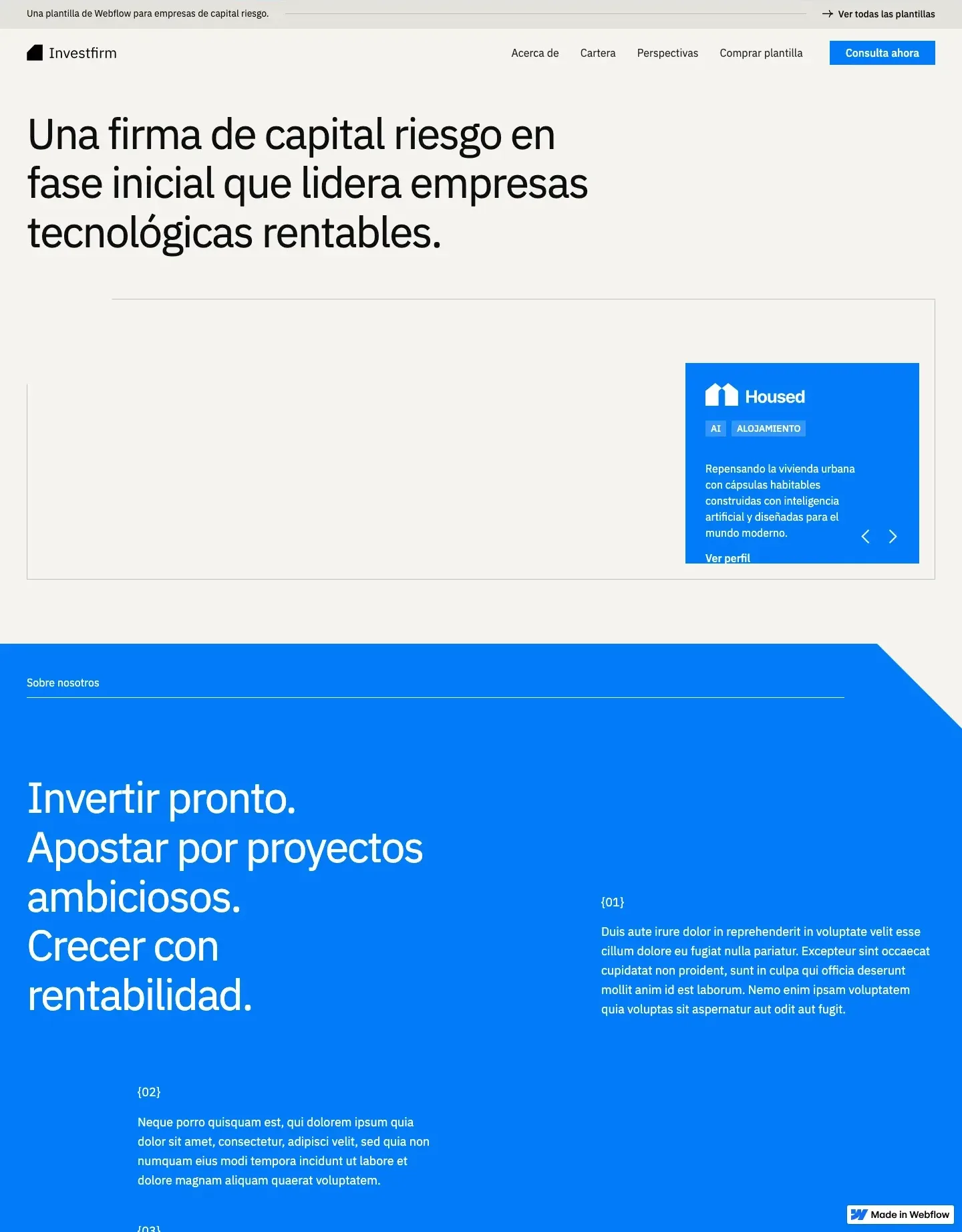 Diseño de página web para finanzas y seguros