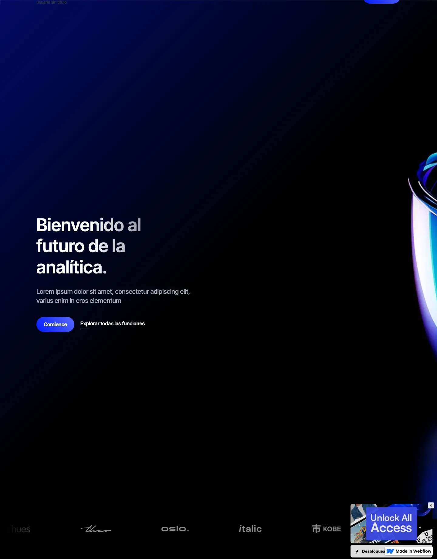 Diseño de página web para finanzas y seguros