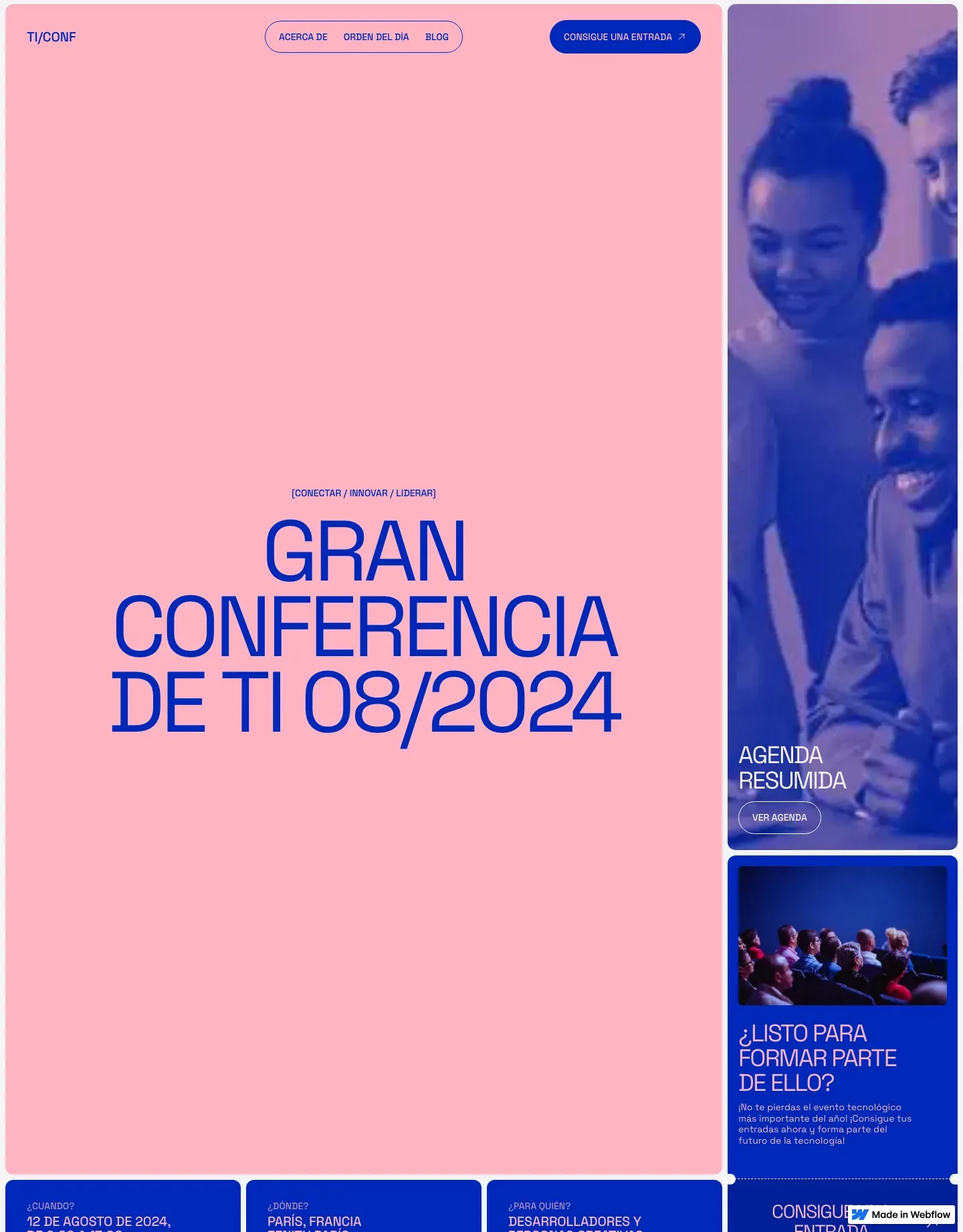 Diseño de página web para fotografía y eventos