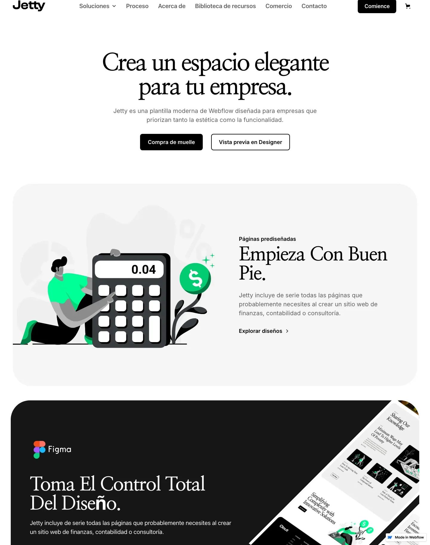 Diseño de página web para finanzas y seguros