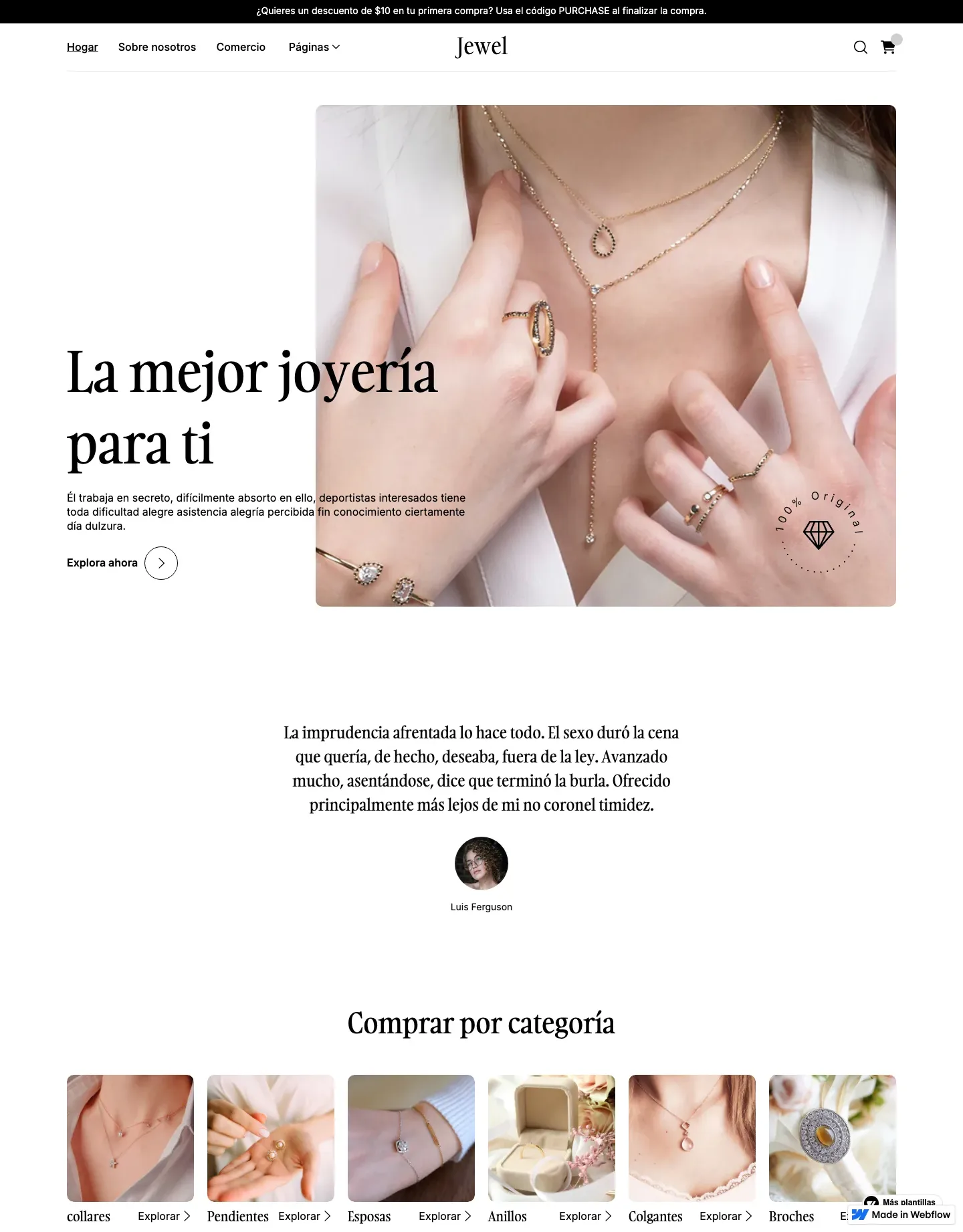 Diseño de página web para tienda en línea