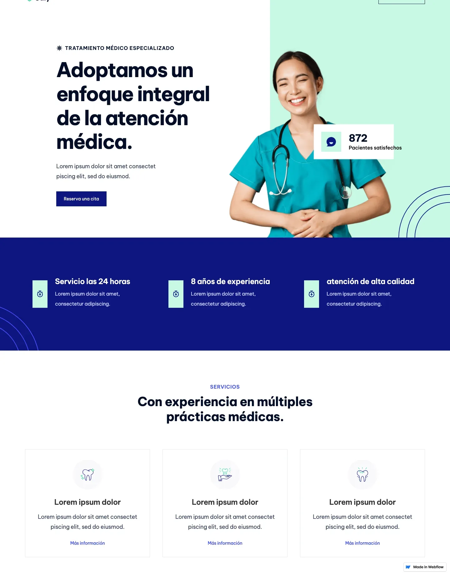 Diseño de página web para salud y bienestar