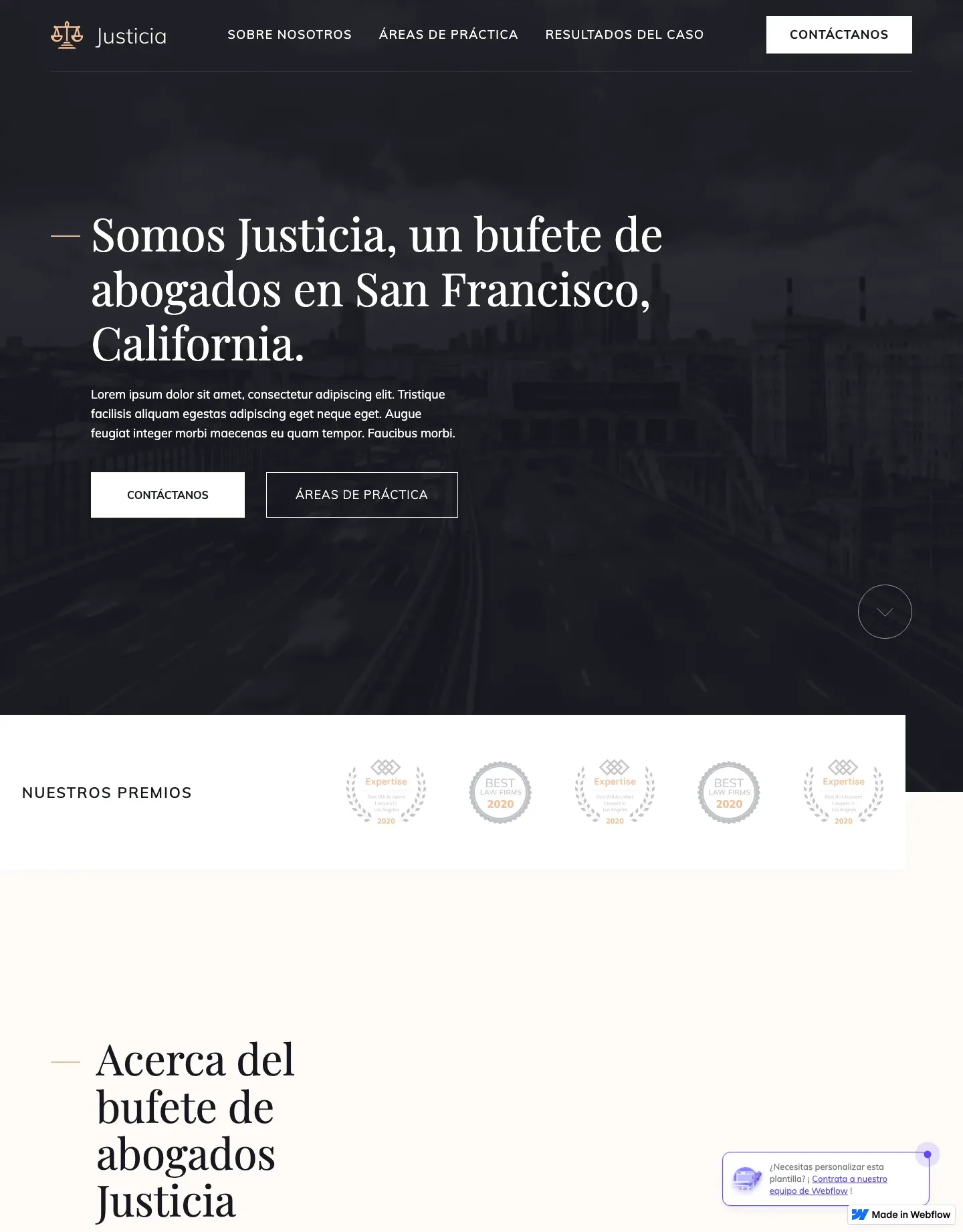 Diseño de página web para abogados