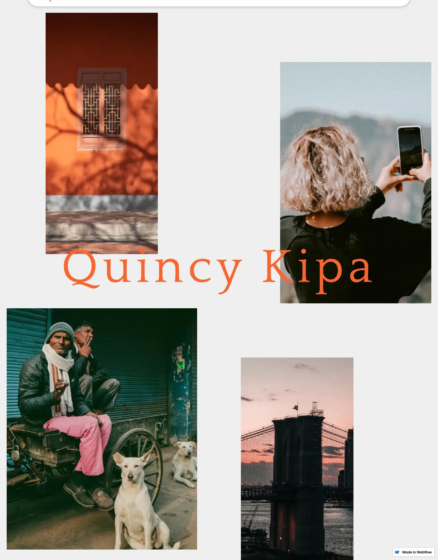 Diseño de página web para fotografía y eventos