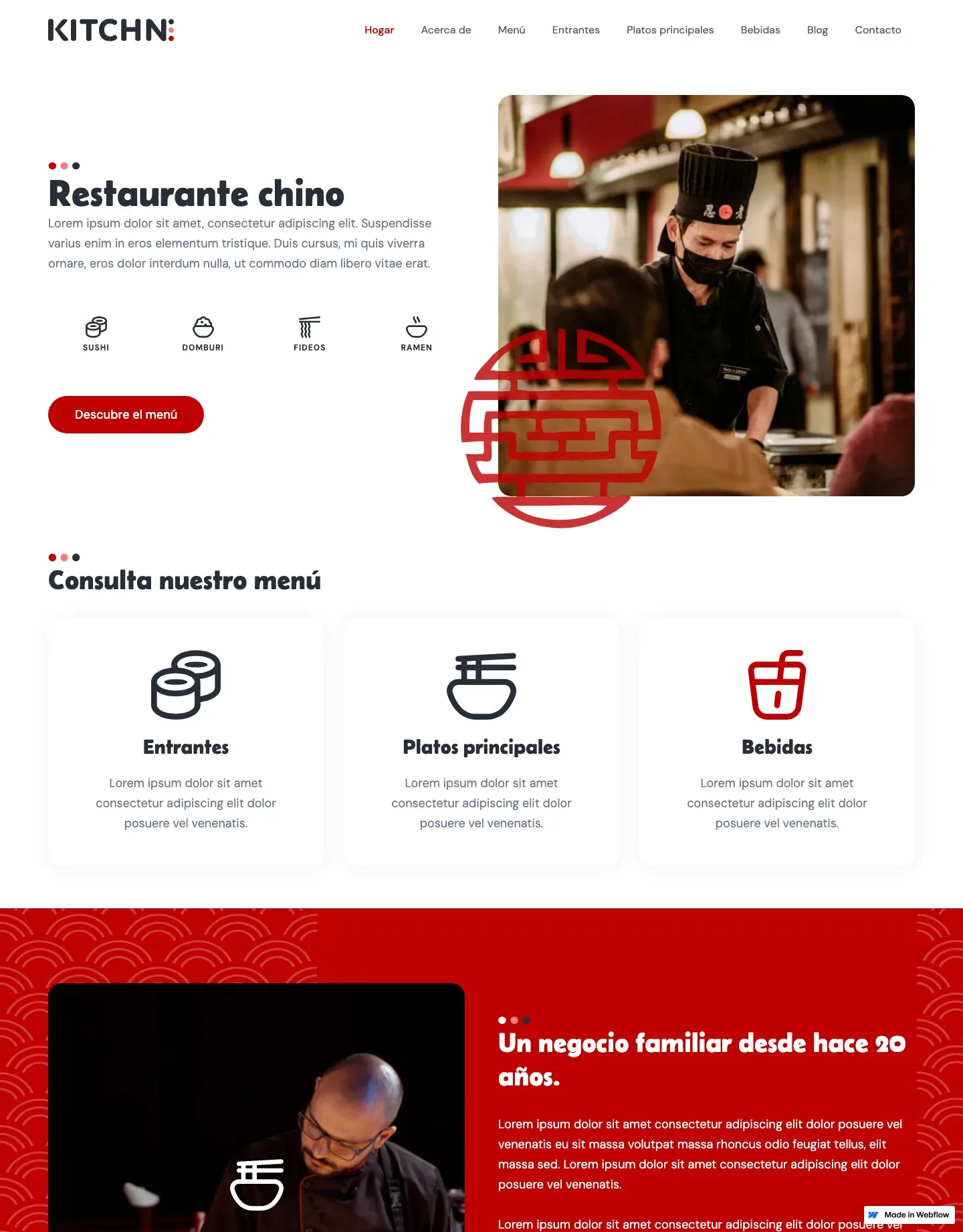 Diseño de página web para restaurantes y cafés