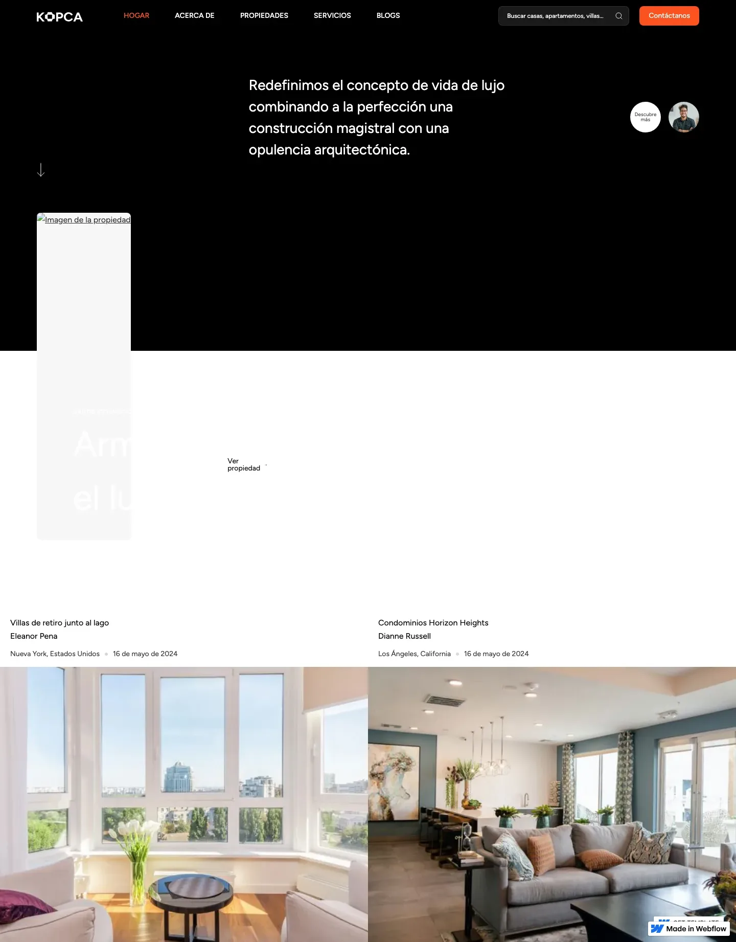 Diseño de página web para inmobiliarias