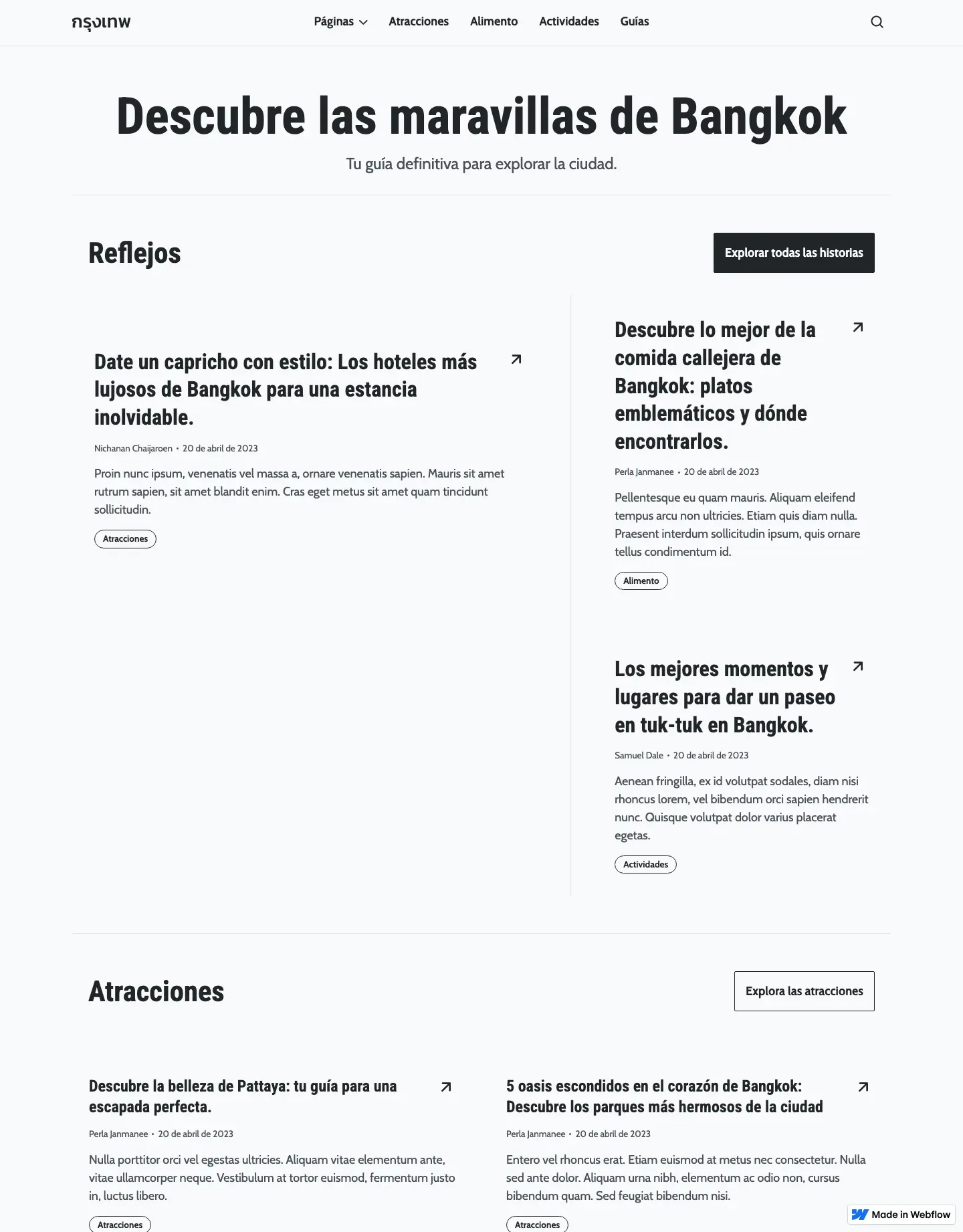 Diseño de página web para turismo y viajes