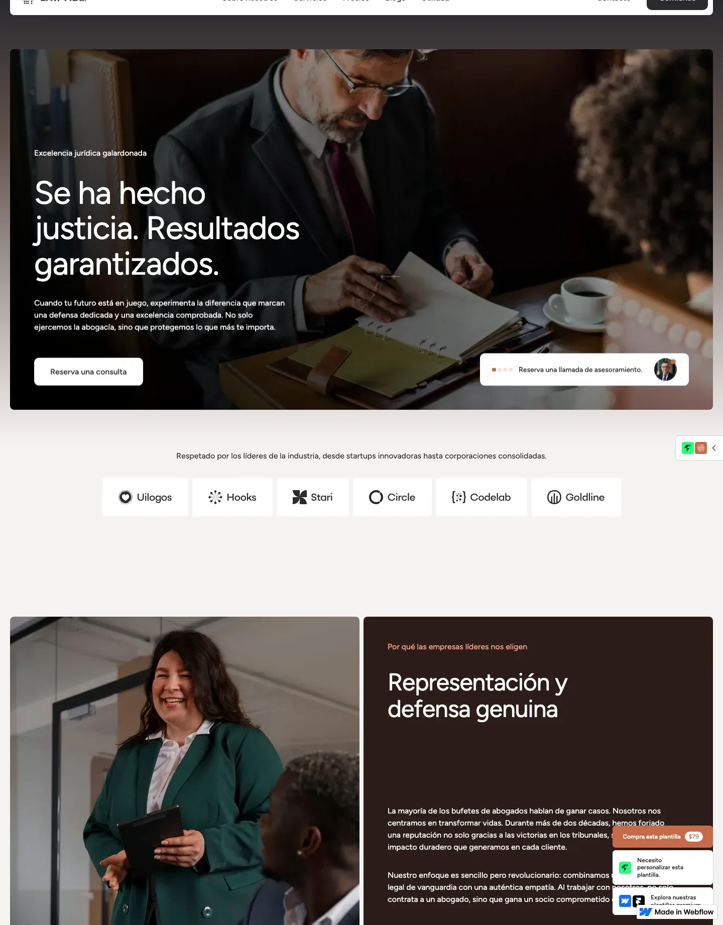 Diseño de página web para abogados
