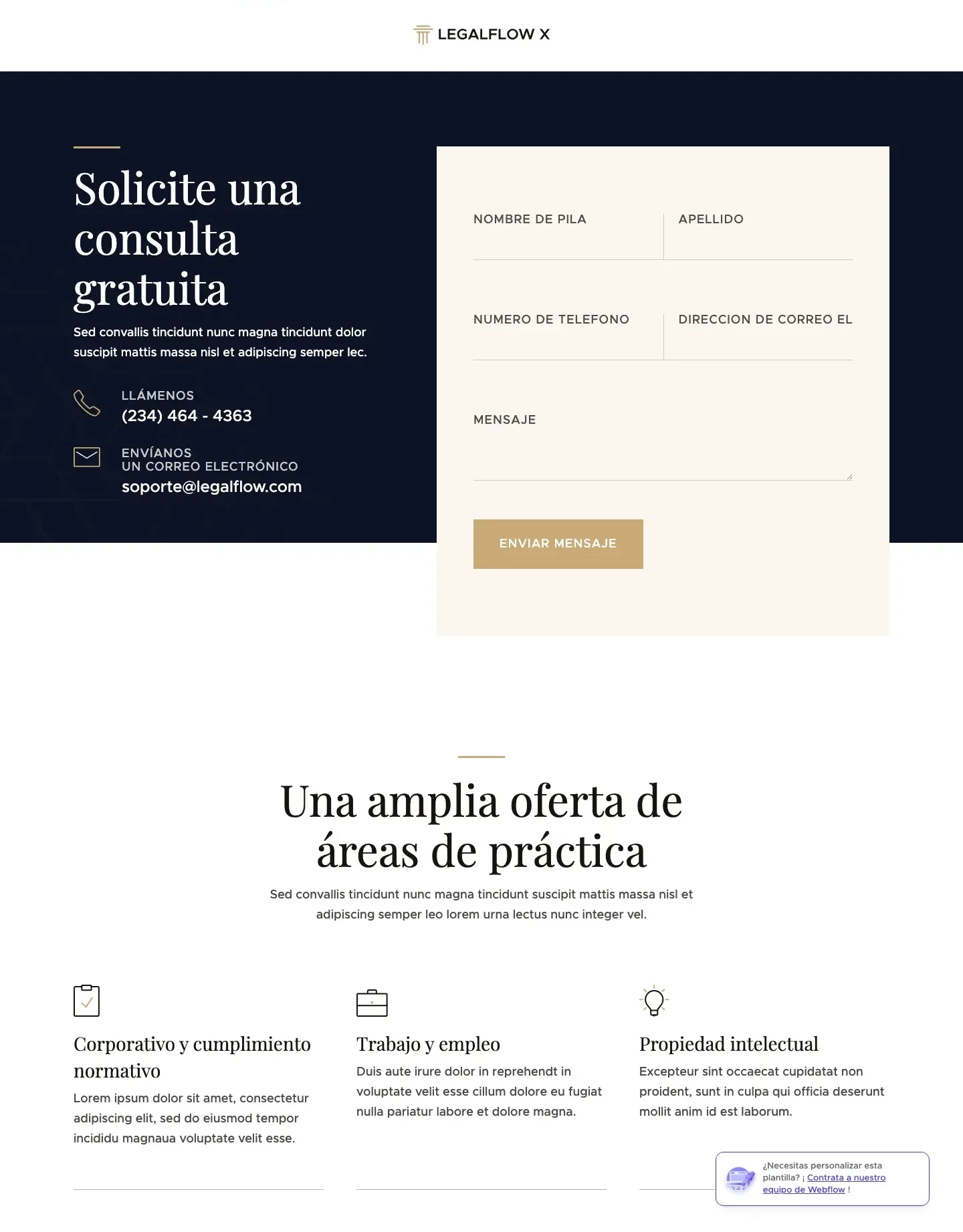 Diseño de página web para abogados