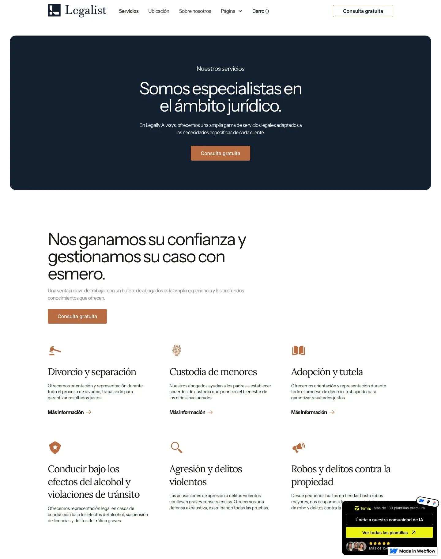 Diseño de página web para abogados